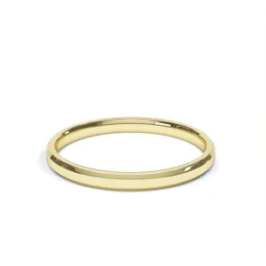 - Bevelled Edge Profile Plain Wedding Ring 18k Yellow Gold