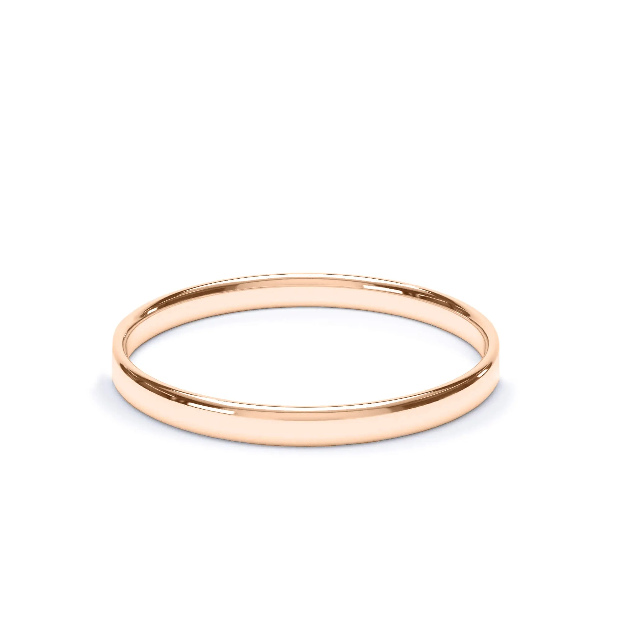 - Oval Profile Plain Wedding Ring 9k Rose Gold