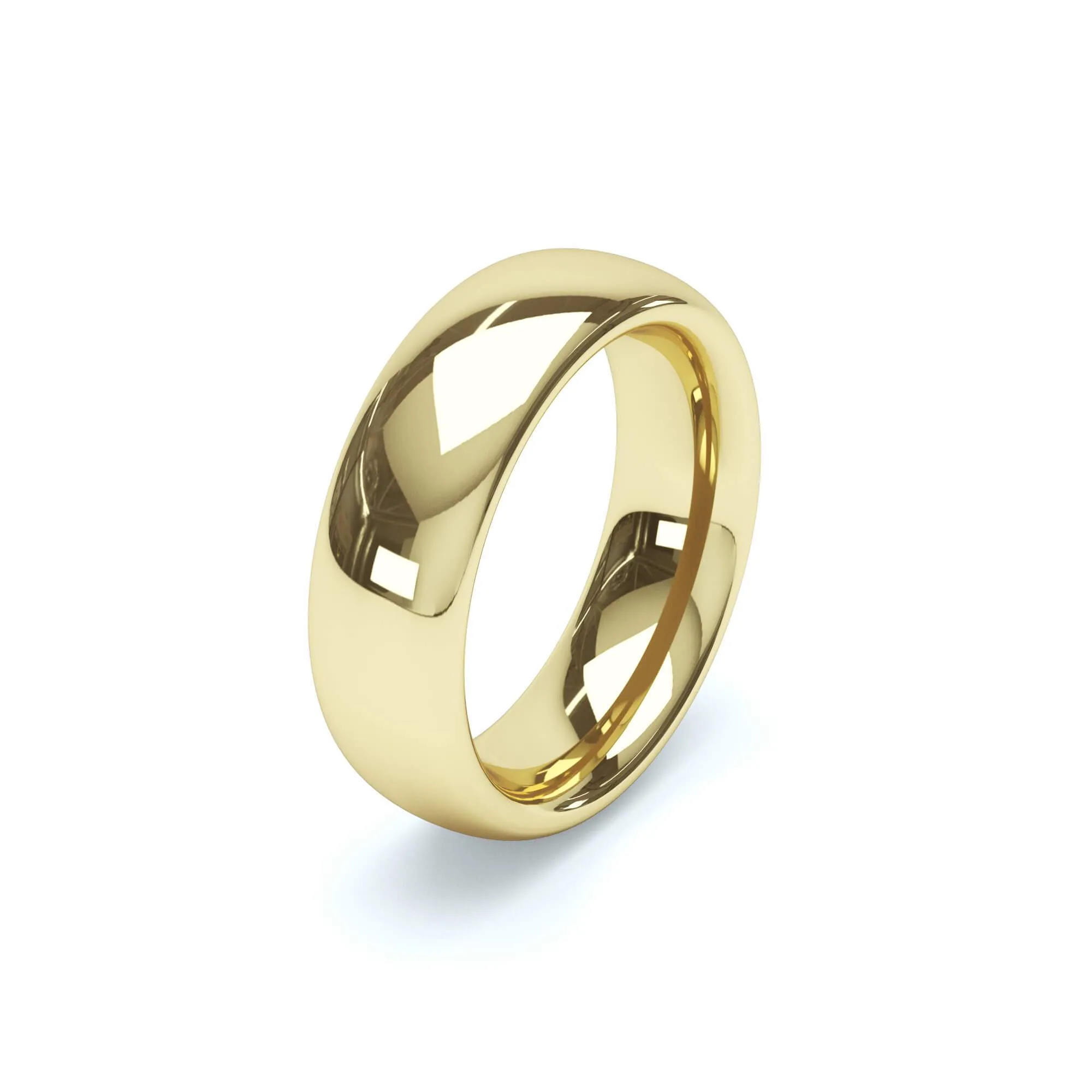 - Oval Profile Wedding Ring 9k Yellow Gold