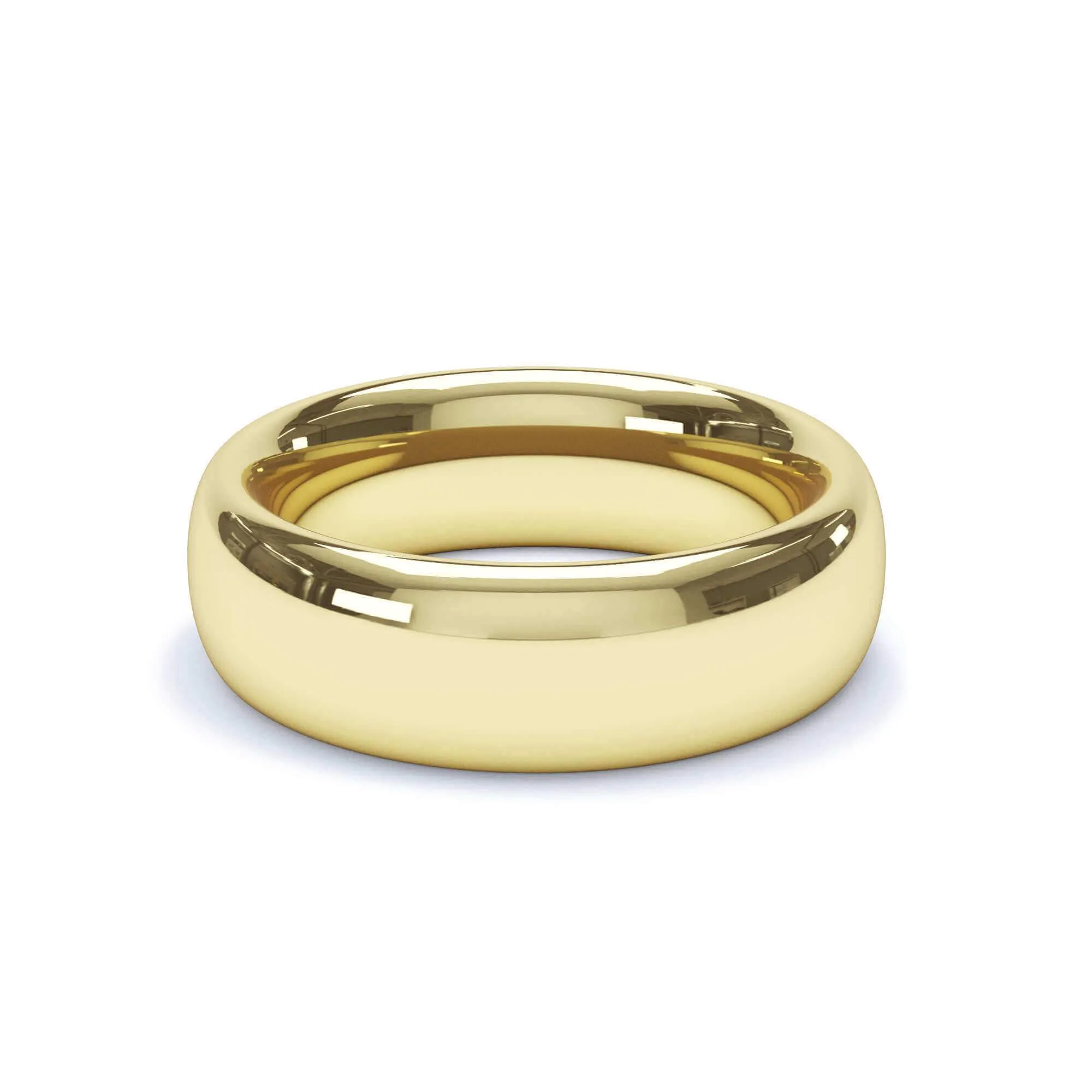 - Oval Profile Wedding Ring 9k Yellow Gold