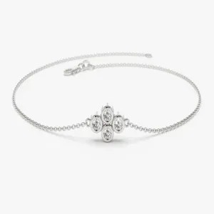 0.10CTW Moissanite Cluster Bracelet