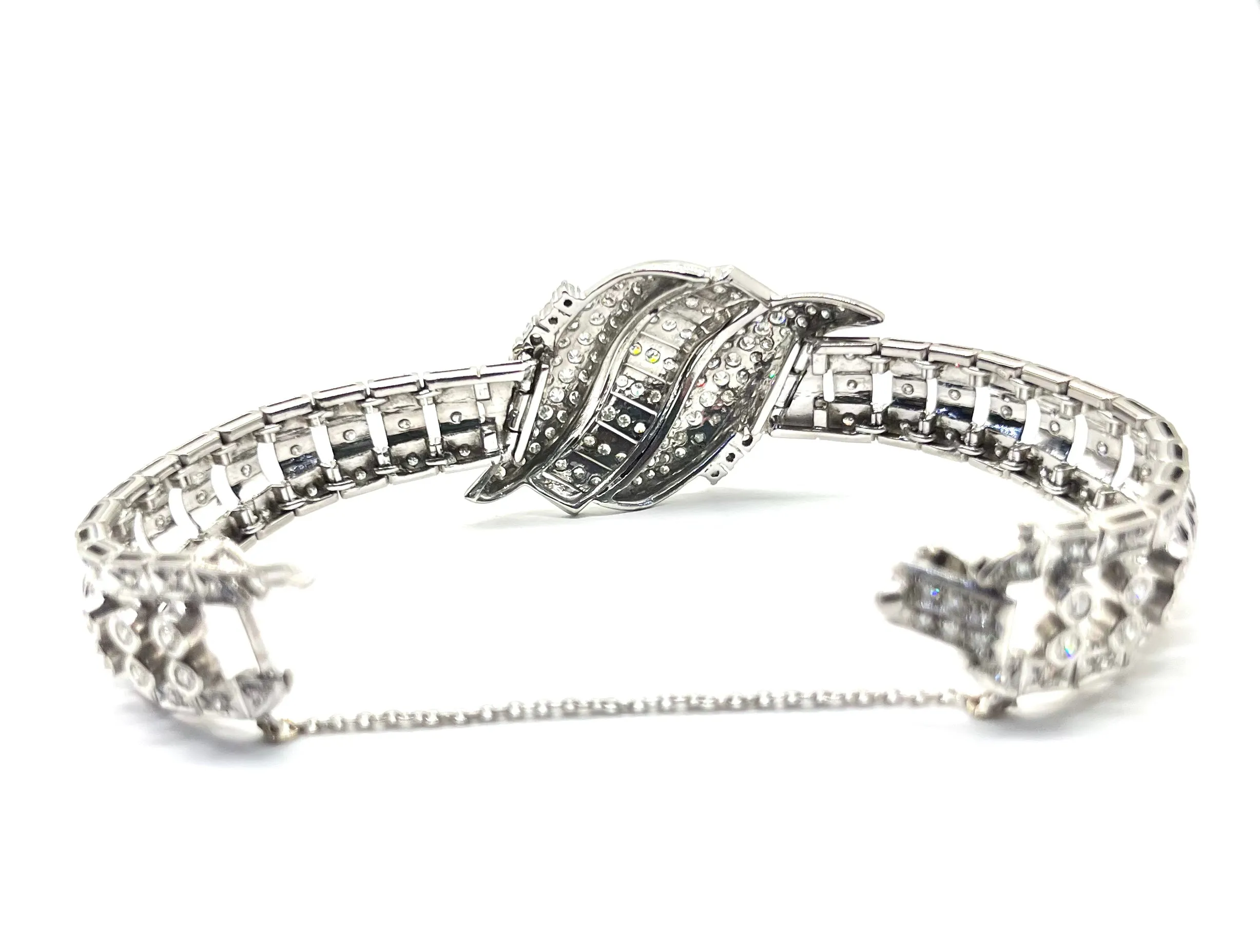 10k 4ctw Diamond Art Deco Style Bracelet