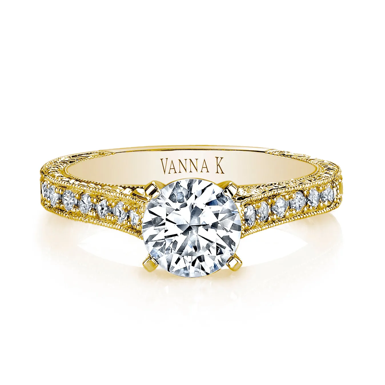 18K YELLOW GOLD DIAMOND ENGAGEMENT RING