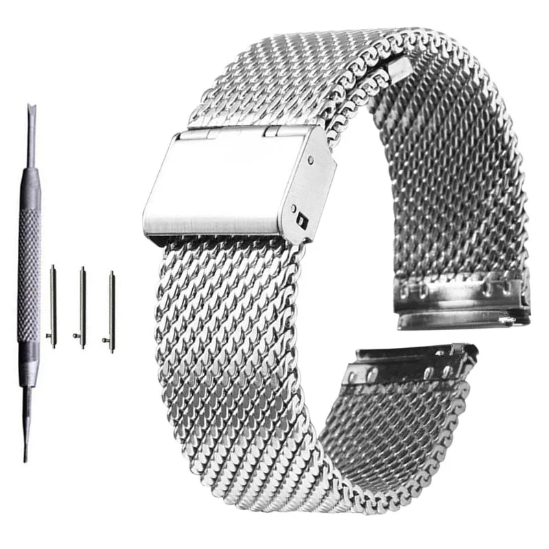 18mm 20mm 22mm 24mm Universal Milanese Watchband Bracelet