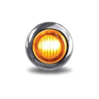 3/4" Round Dual Revolution Amber/White Marker LED Light