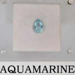 8.5mm x 5.8mm Pear Aquamarine Stone