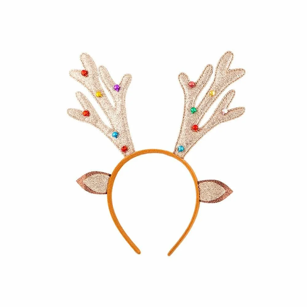 Adults Glitter Reindeer Antlers Headband Christmas Fancy Dress