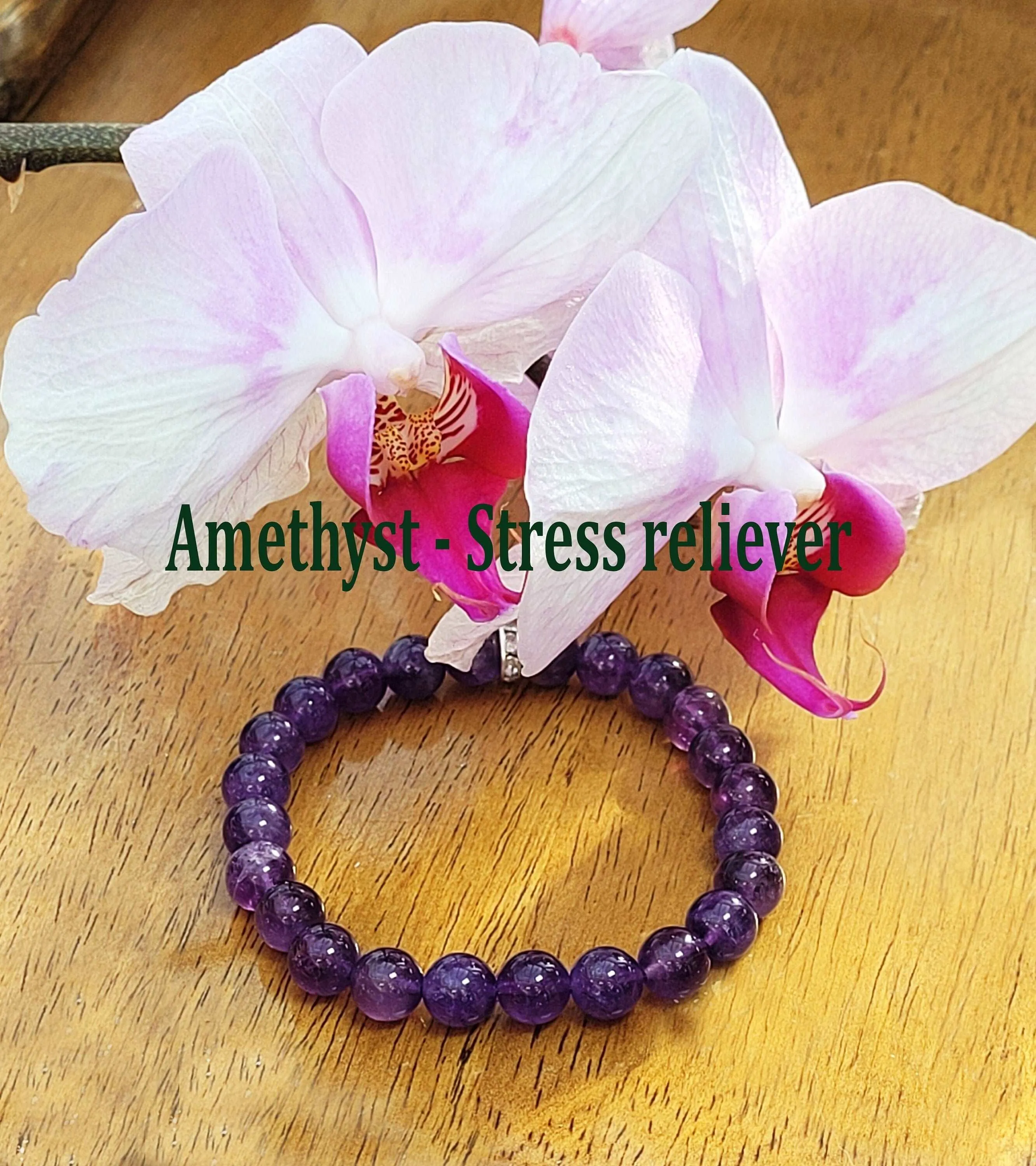 AMETHYST BRACELET, Purple Stone Bracelet, 8mm Gemstone Bracelet, Amethyst Stone Bracelet, Beaded Bracelet, Healing Bracelet 100% real stones