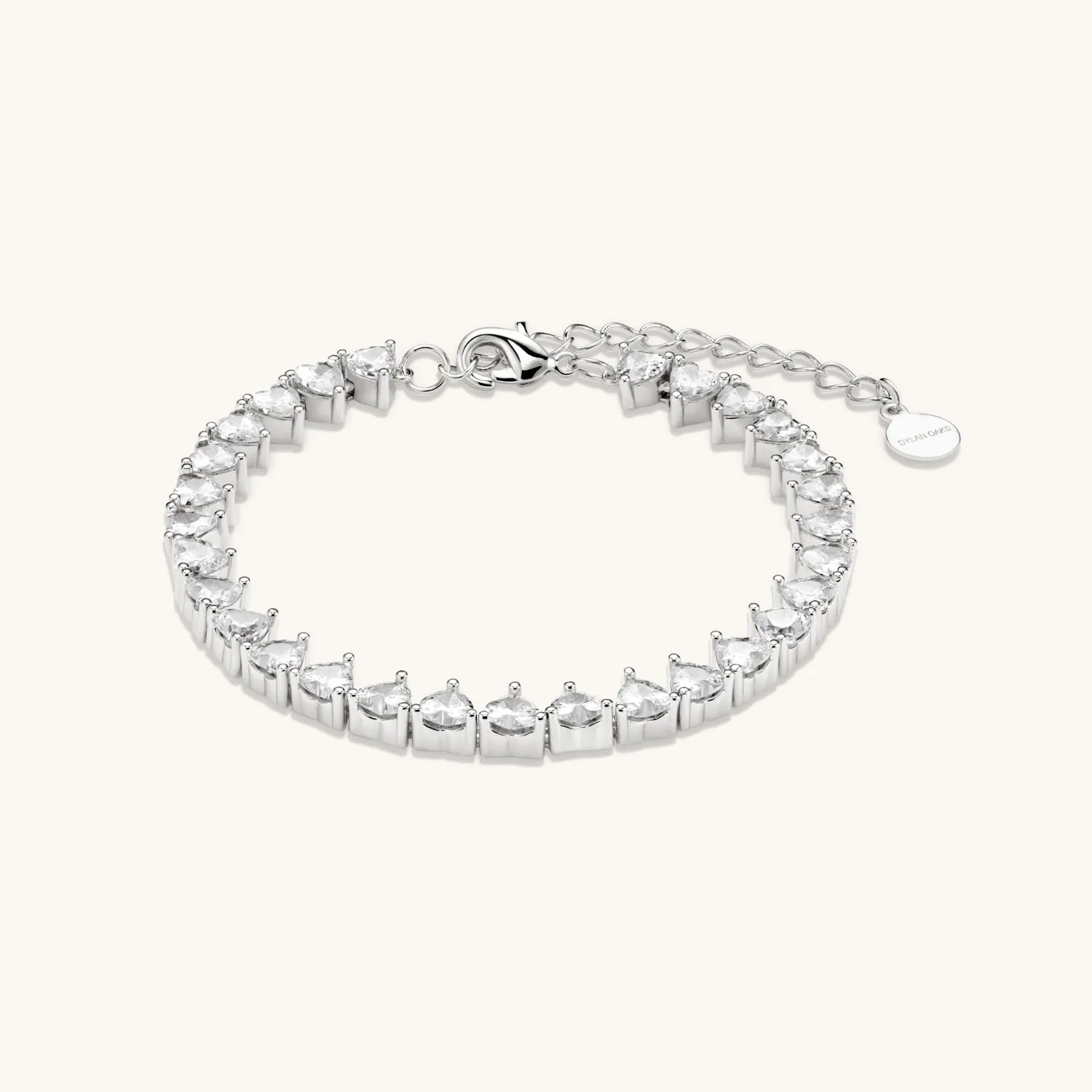 Amore Tennis Bracelet In Silver