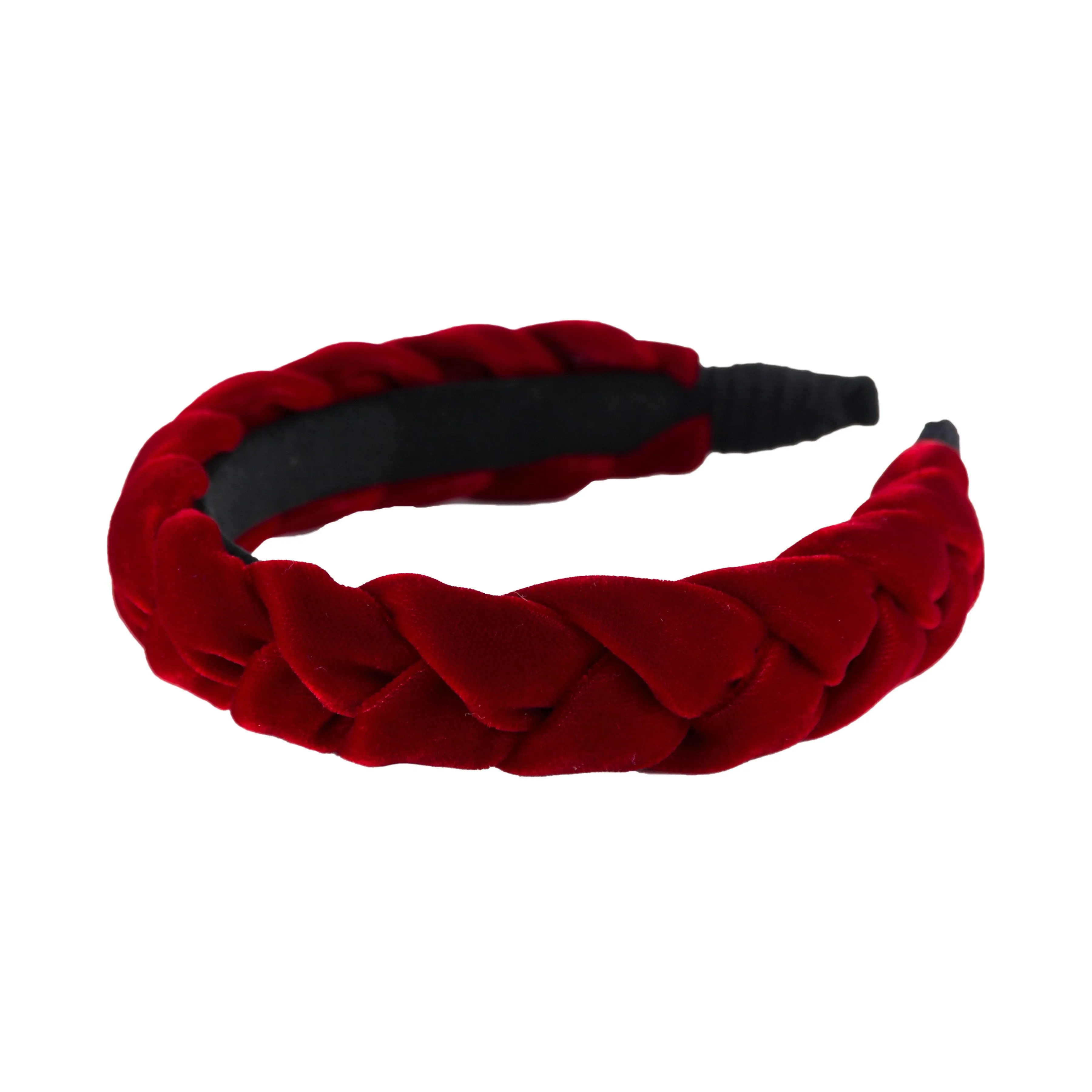 Anna Fashion Headband, Velvet, Braid 1" Wide