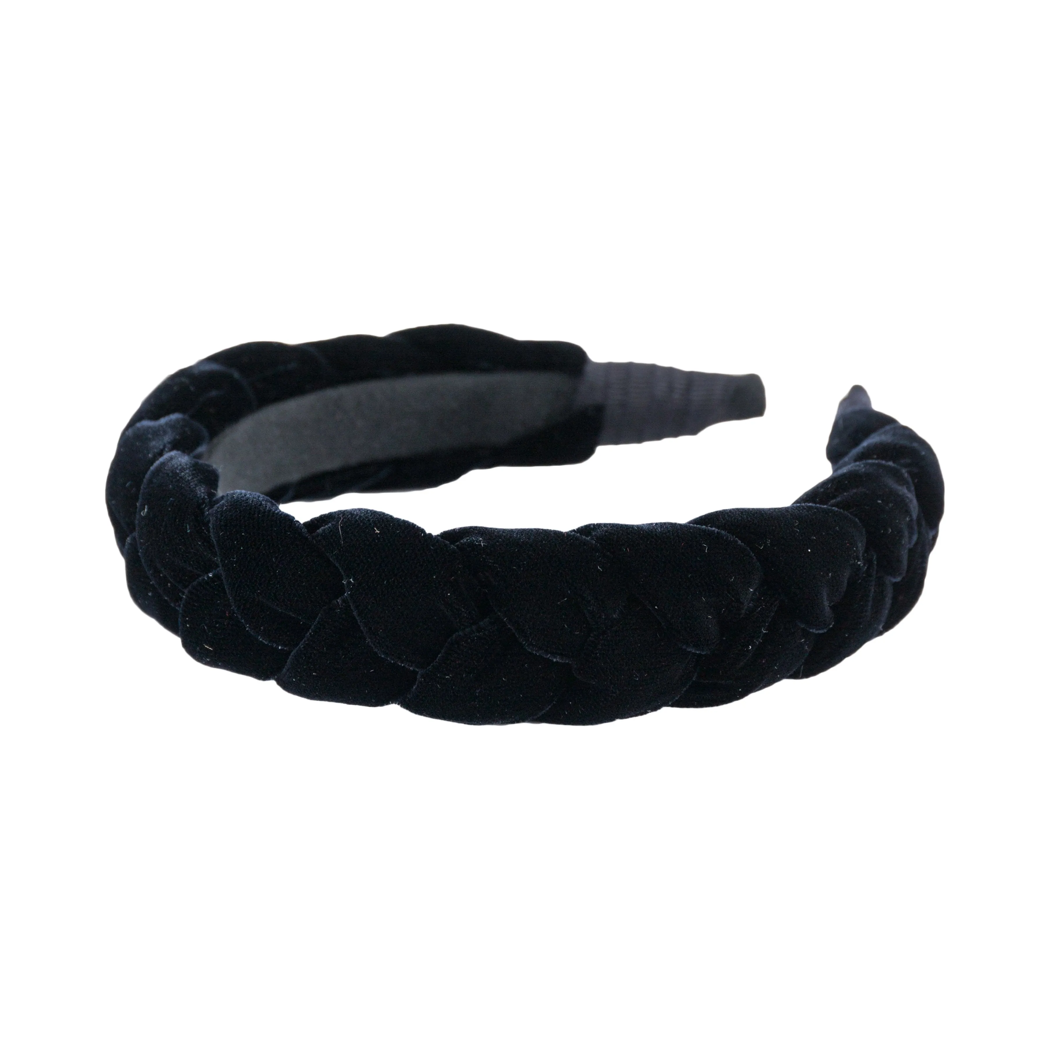 Anna Fashion Headband, Velvet, Braid 1" Wide