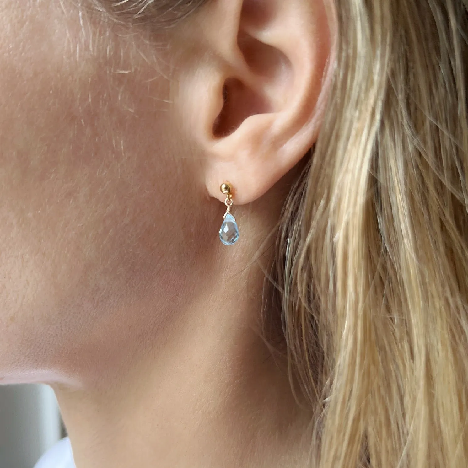 Aquamarine Stud Earrings