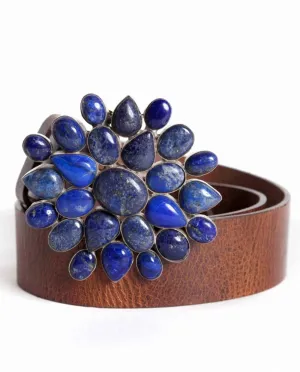 AZURE SKY LAPIS BELT BUCKLE