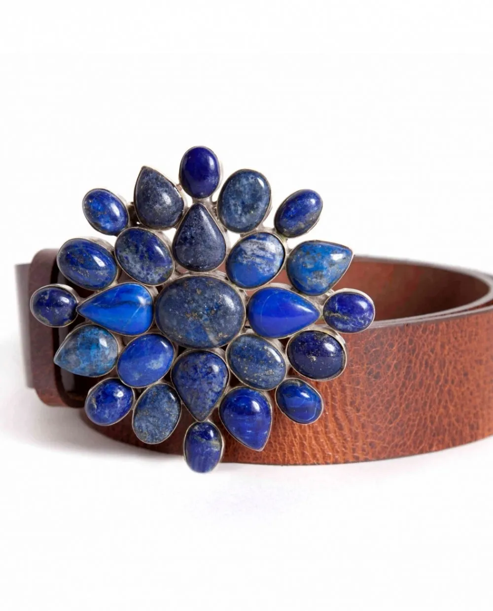 AZURE SKY LAPIS BELT BUCKLE