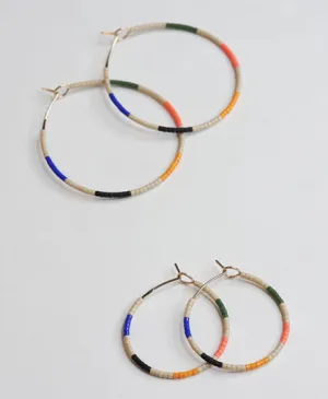 Beaded Hoop Earrings, Yasmina