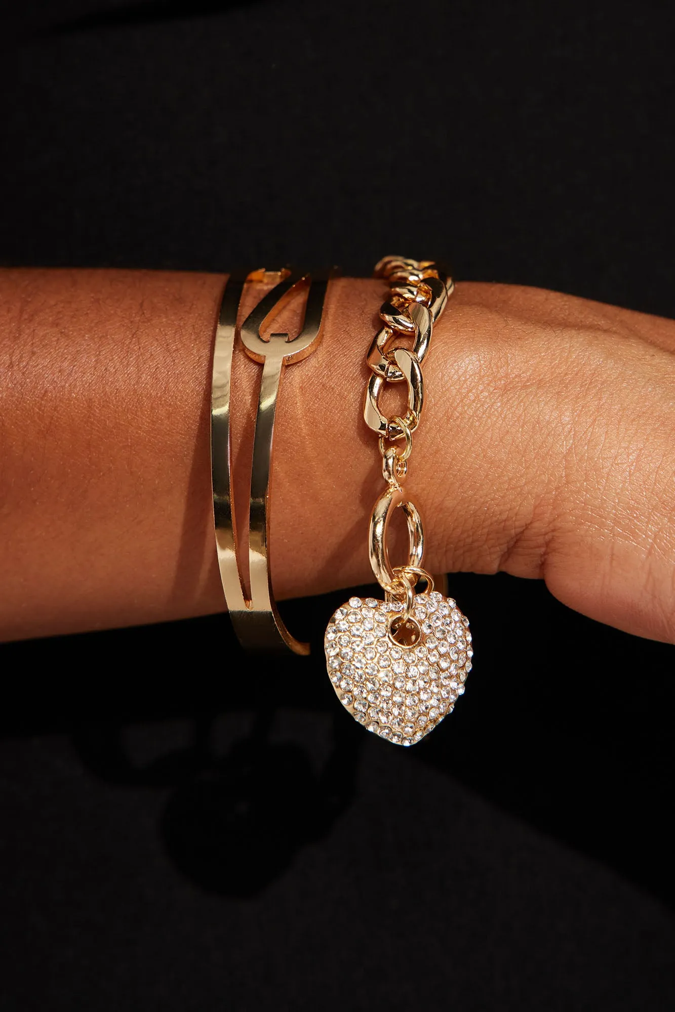 Best Of Both Worlds Bracelet Set  - Gold