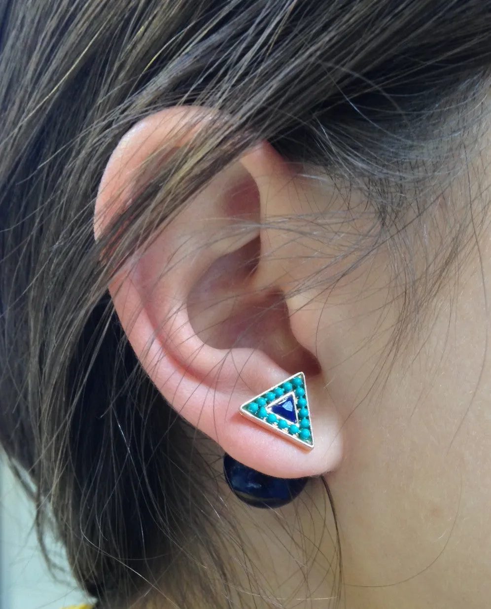 Black and White Earrings Double Sided Earrings (As seen in Life & Style Magazine)