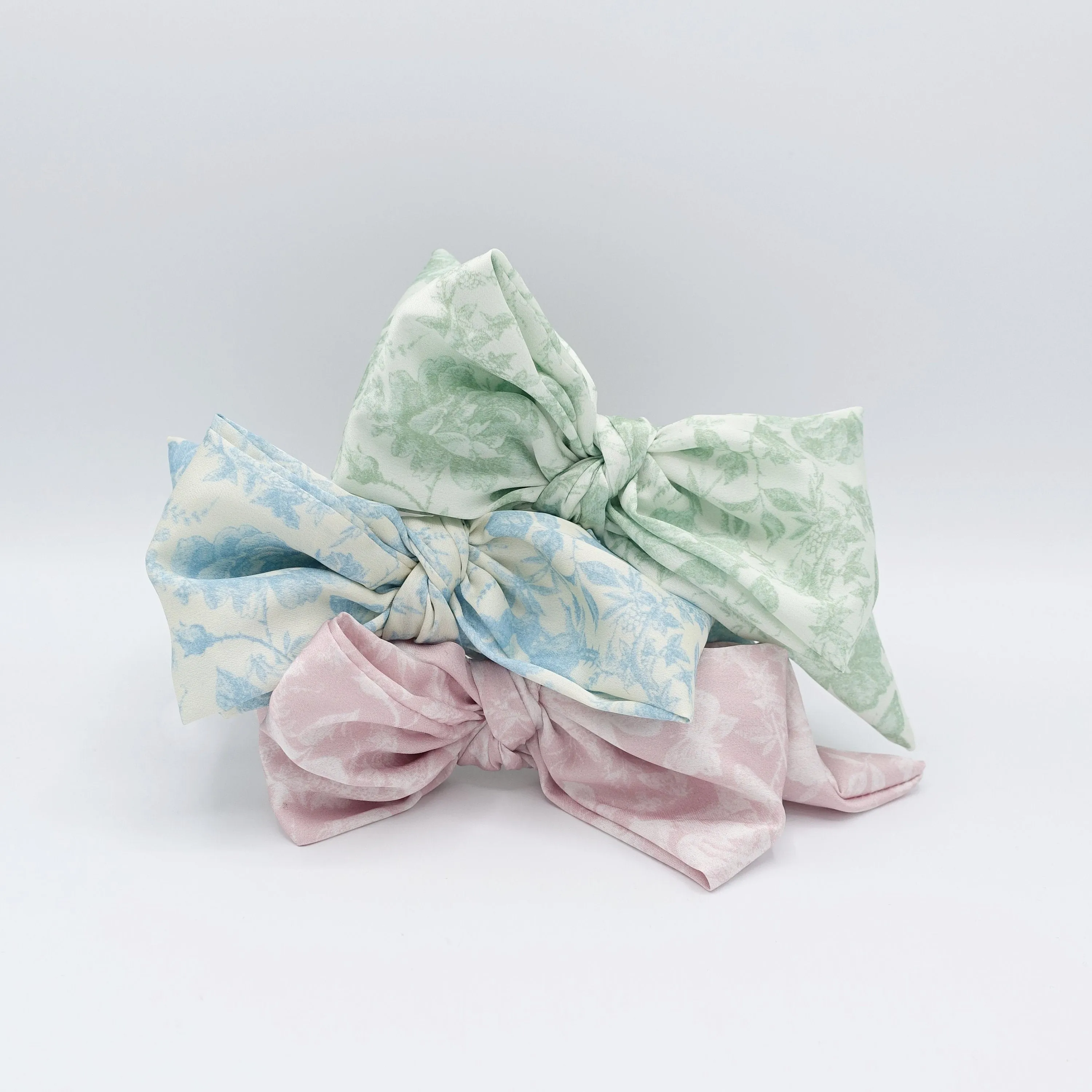 bow headband, floral headband, Spring hair accessory for women