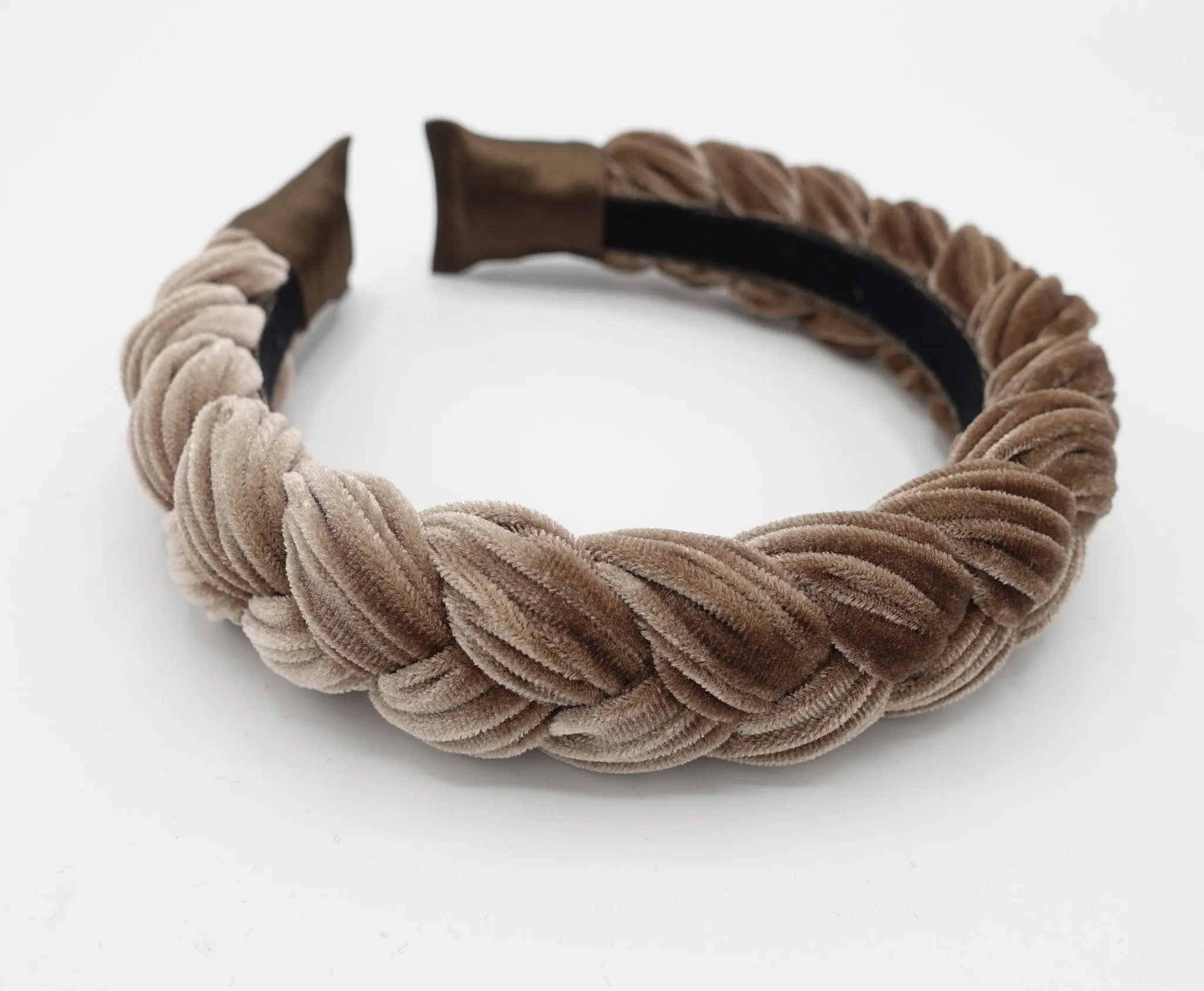 Brooklyn velvet braided headband women hair accessory