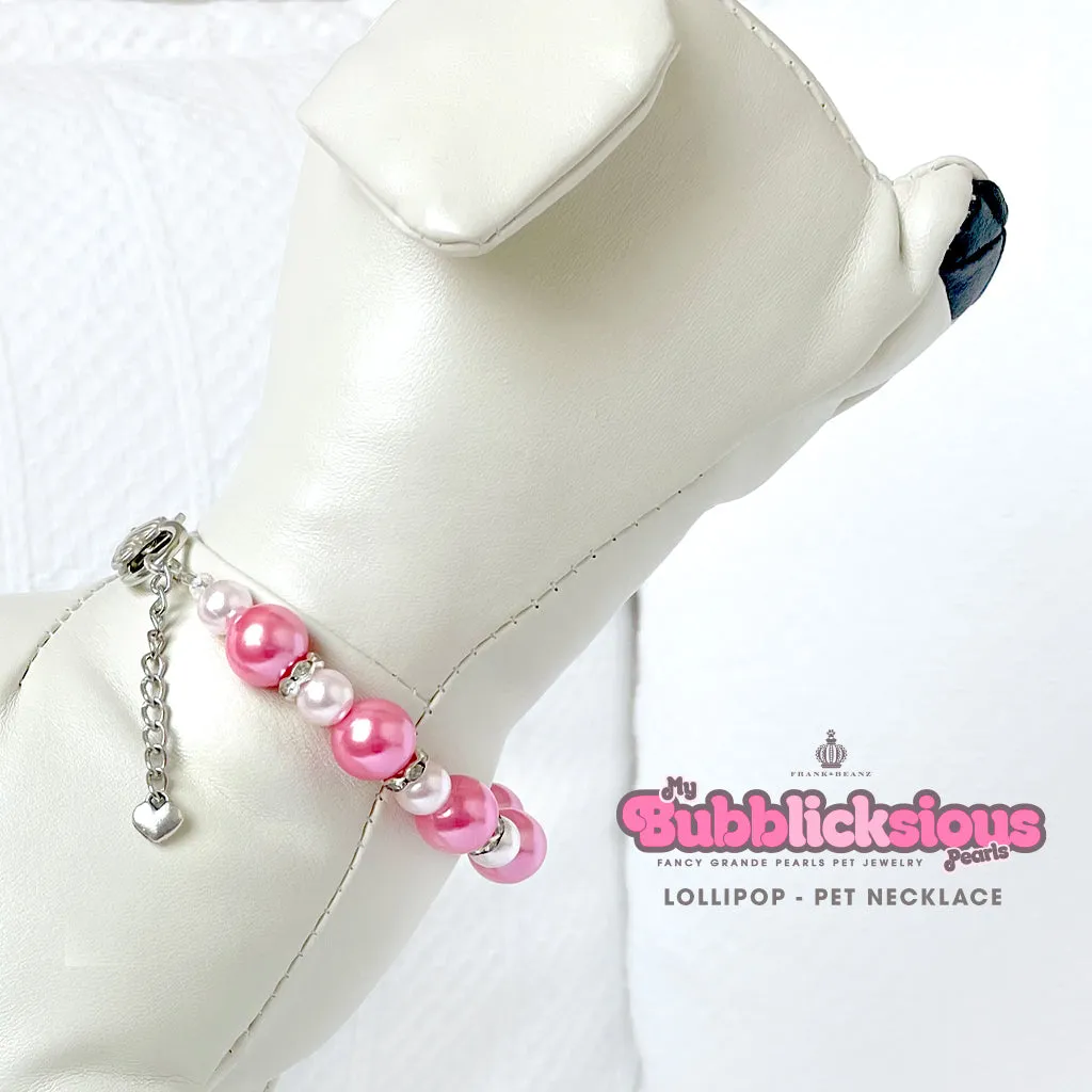 Bubblicksious Bubble Gum LOLLIPOP Pearl Dog Necklace