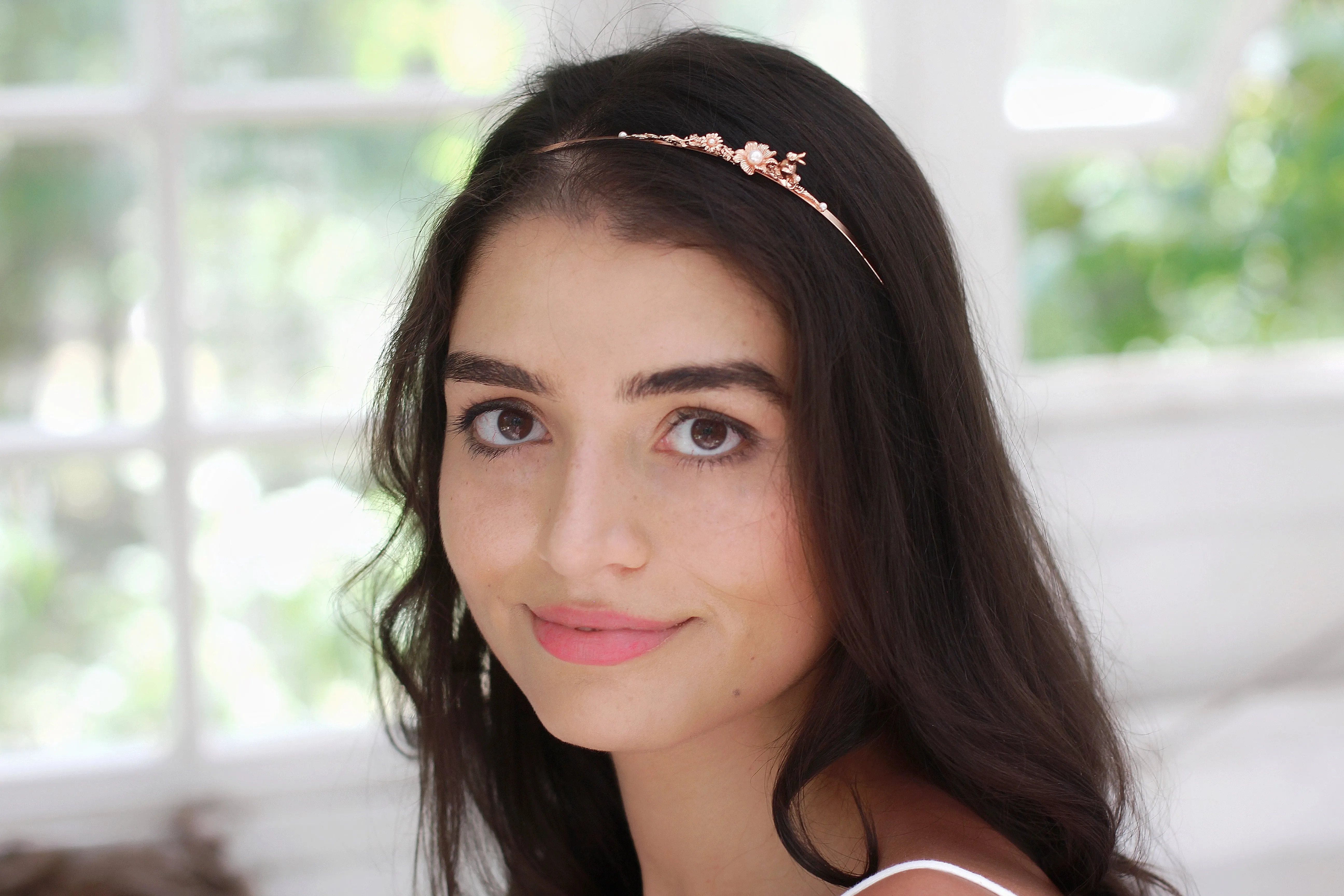 Bunny in Flower Meadow Headband