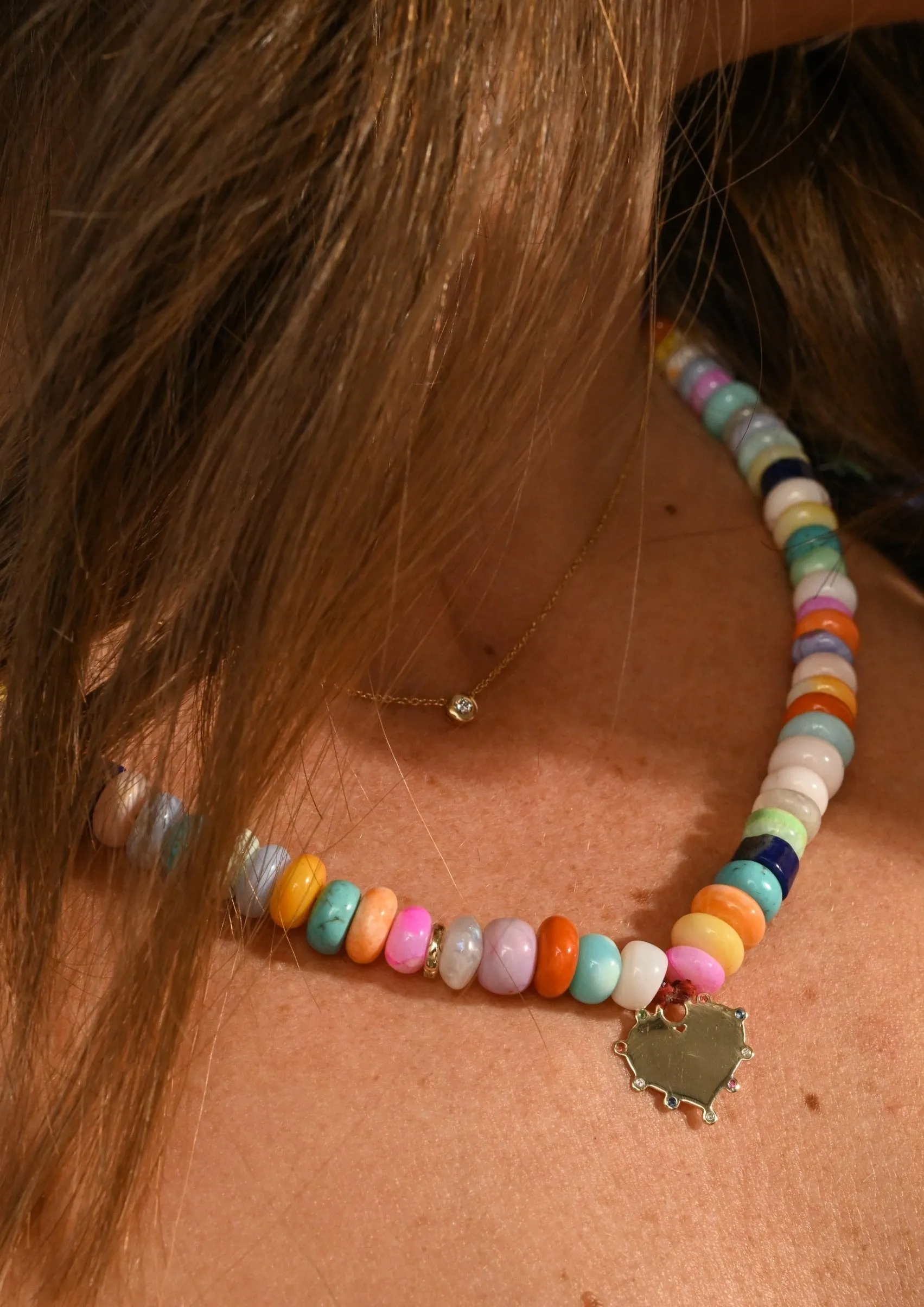 Candy Gem Medallion Necklace