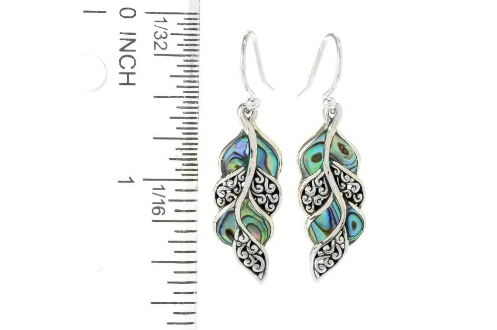 Cascada Leaf Earrings- Black Shell