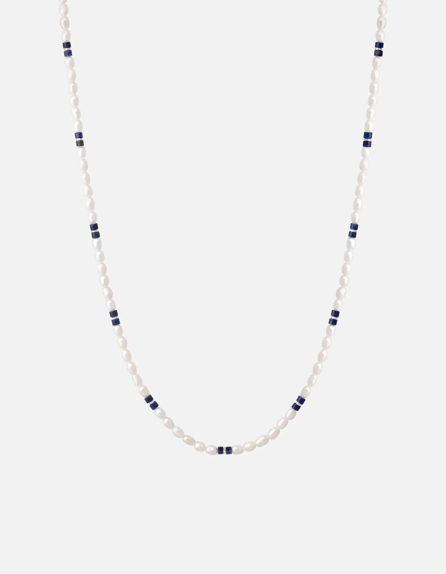 Cash Lapis Pearl Necklace, Sterling Silver