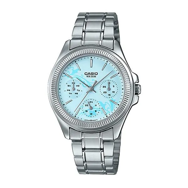 Casio Ladies' Enticer Series Silver Stainless Steel Band Watch LTP2088D-2A2 LTP-2088D-2A2