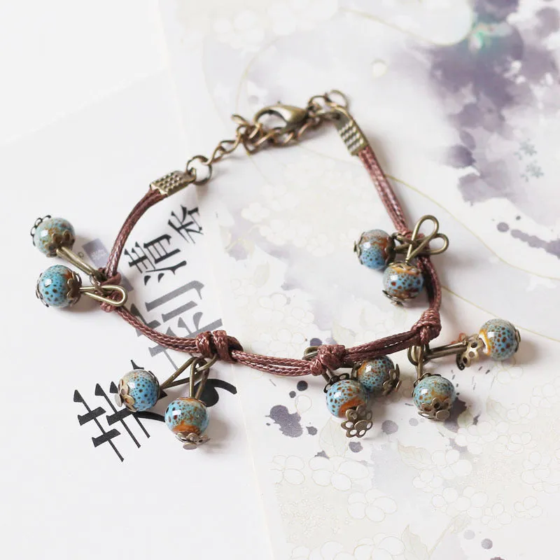 Ceramic Bracelet Boho Korean Style Simple Jewelry Female Art Retro Girlfriend Birthday Gift