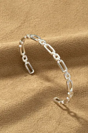 Chain Cuff Bracelet - Silver