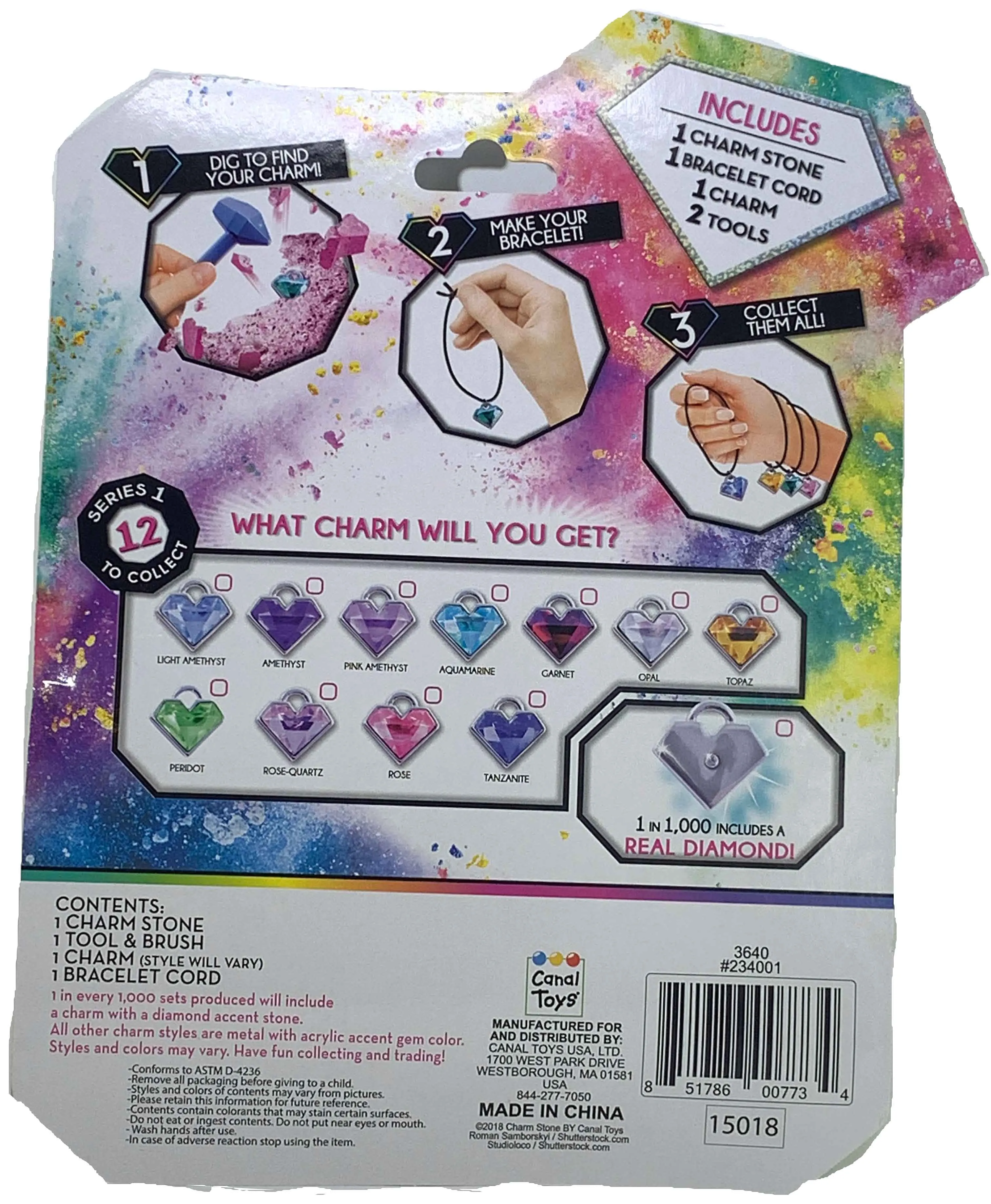 Charm Stone Bracelet Digging Kit - Pink (Series 1)