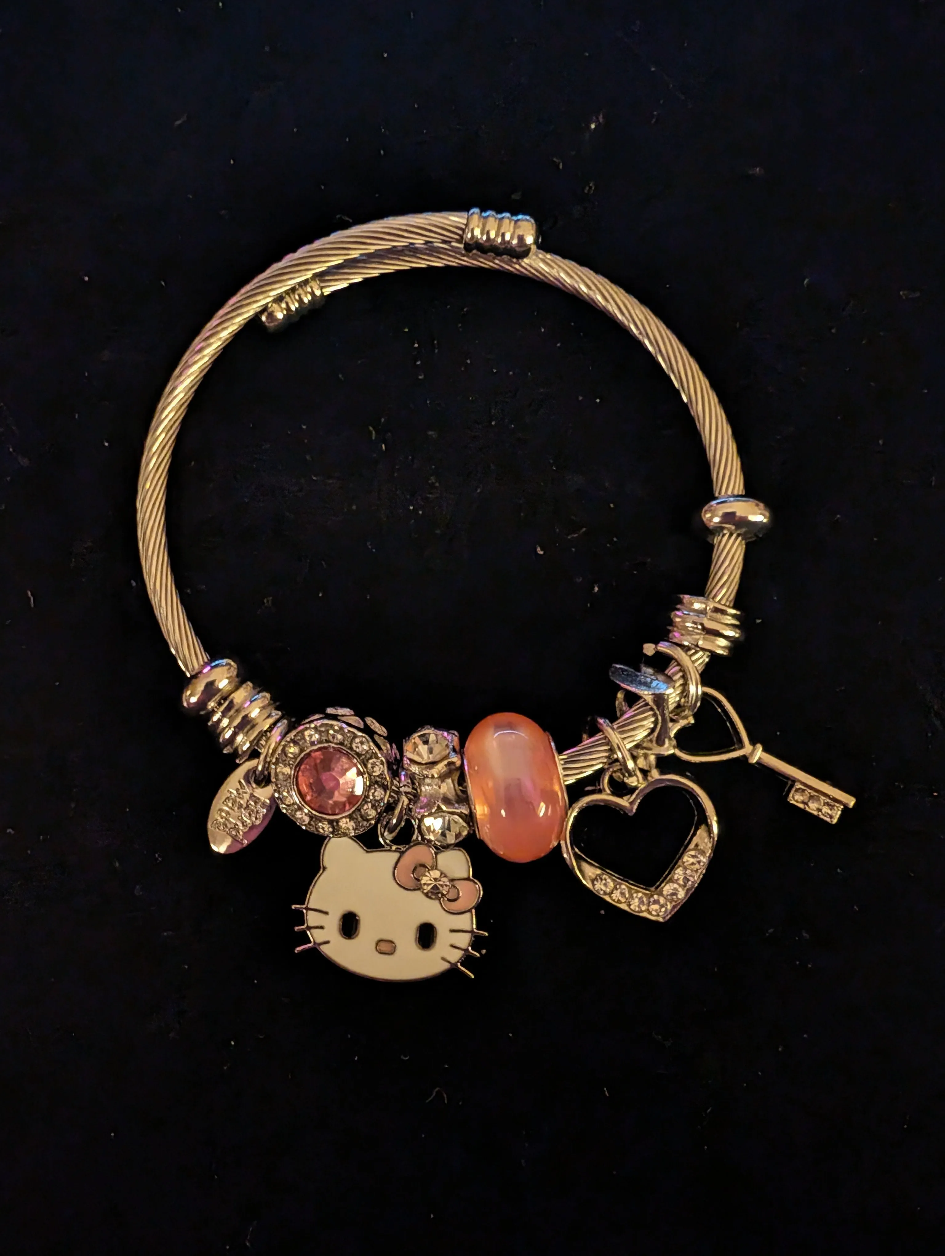 Choice of Hello Kitty Bangle Charm Bracelets