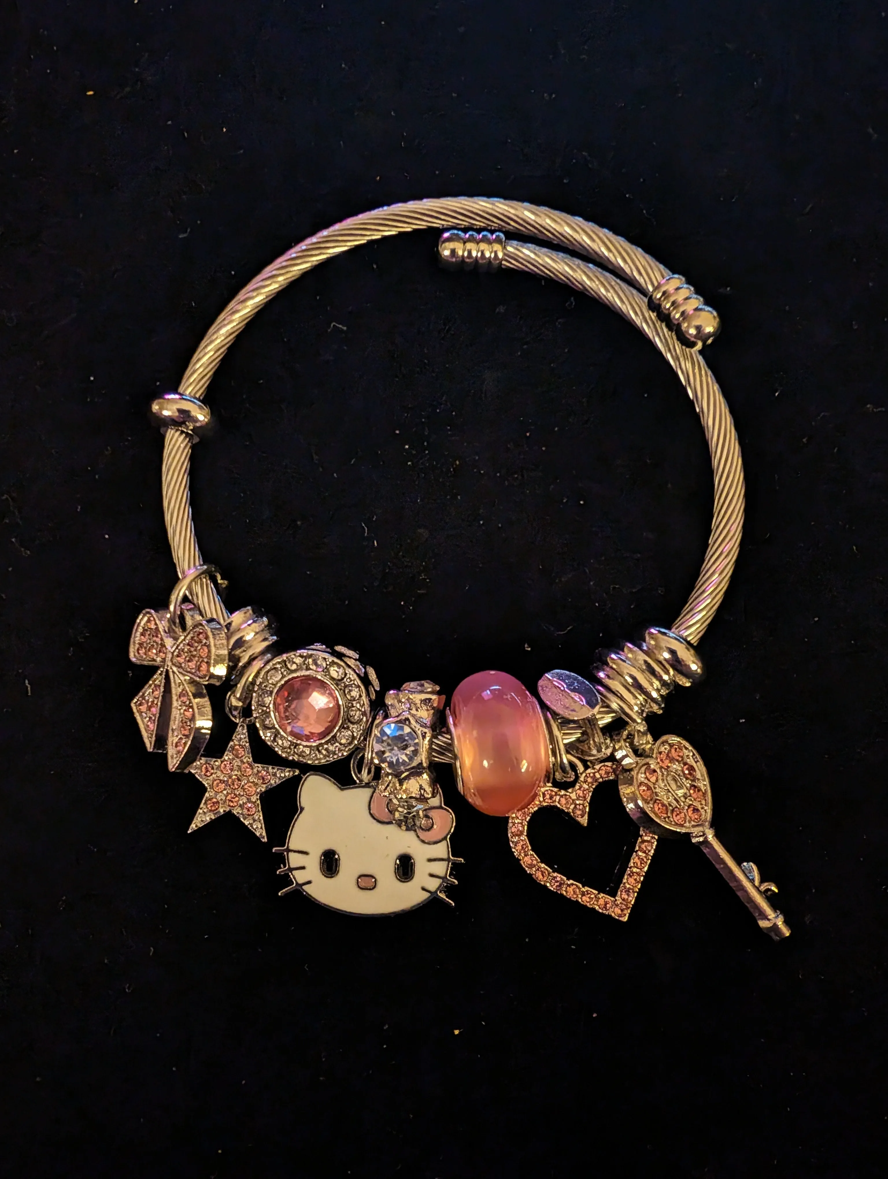 Choice of Hello Kitty Bangle Charm Bracelets