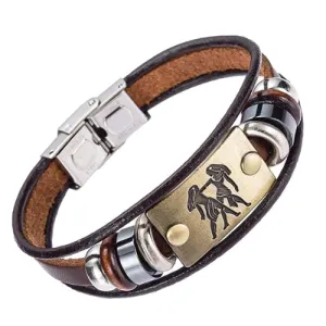 Classy Men Gemini Zodiac Sign Bracelet