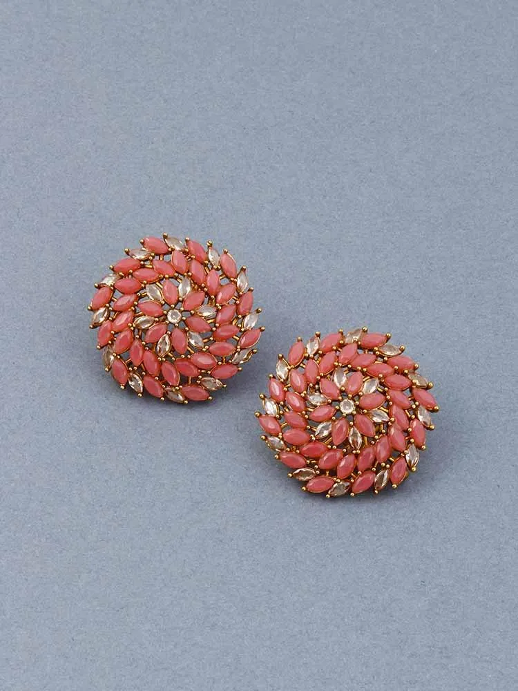 Coral Daliha Studs