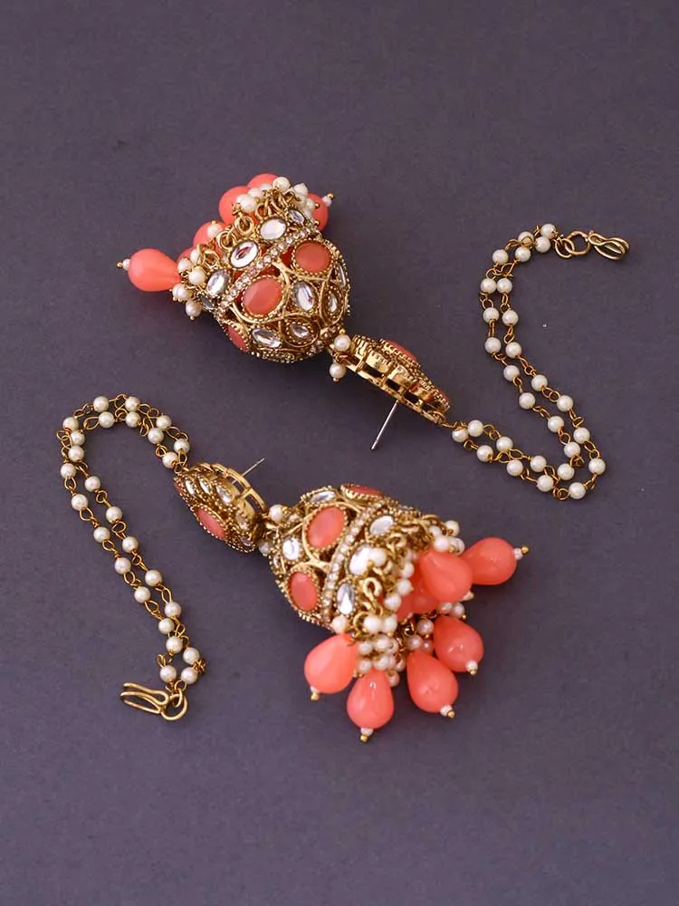 Coral Gita Sahara Jhumkis