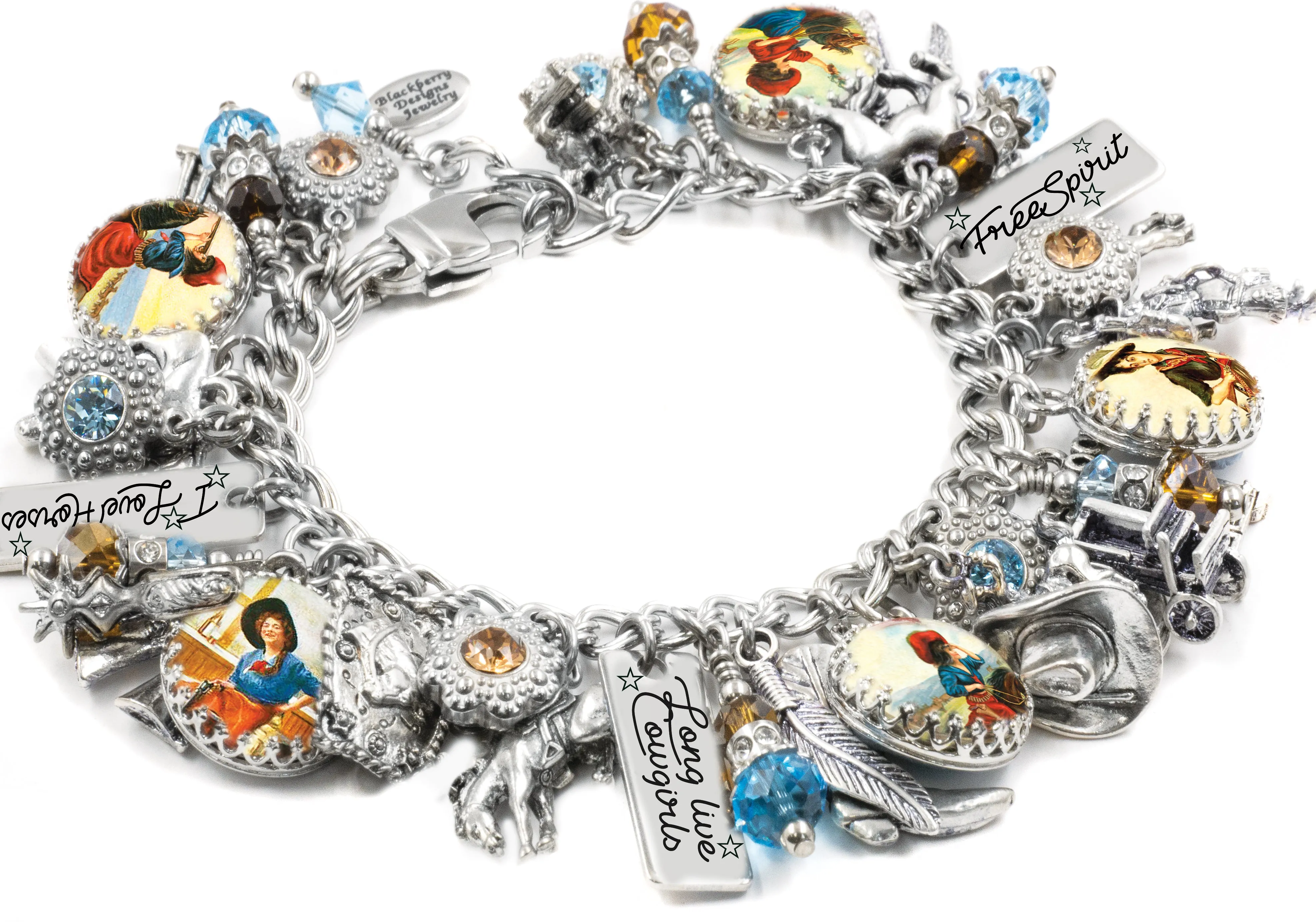 Cowgirl Western Charm Bracelet