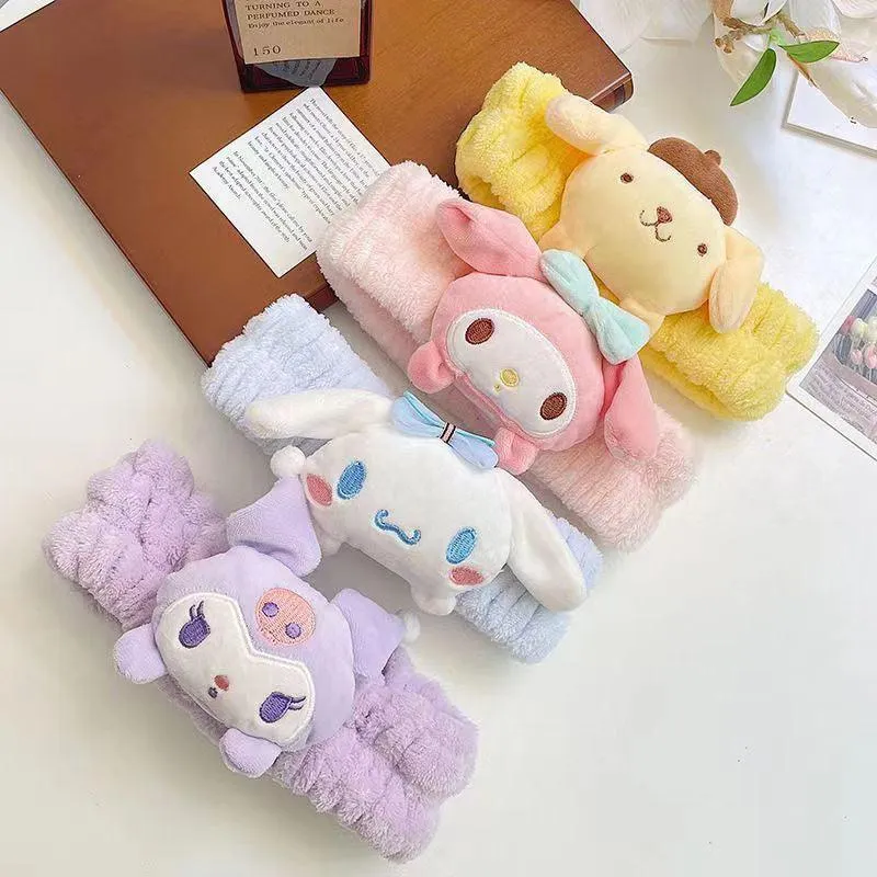 Cute Sanrio Hair Accessories Ultra Soft Makeup Face Spa Headbands