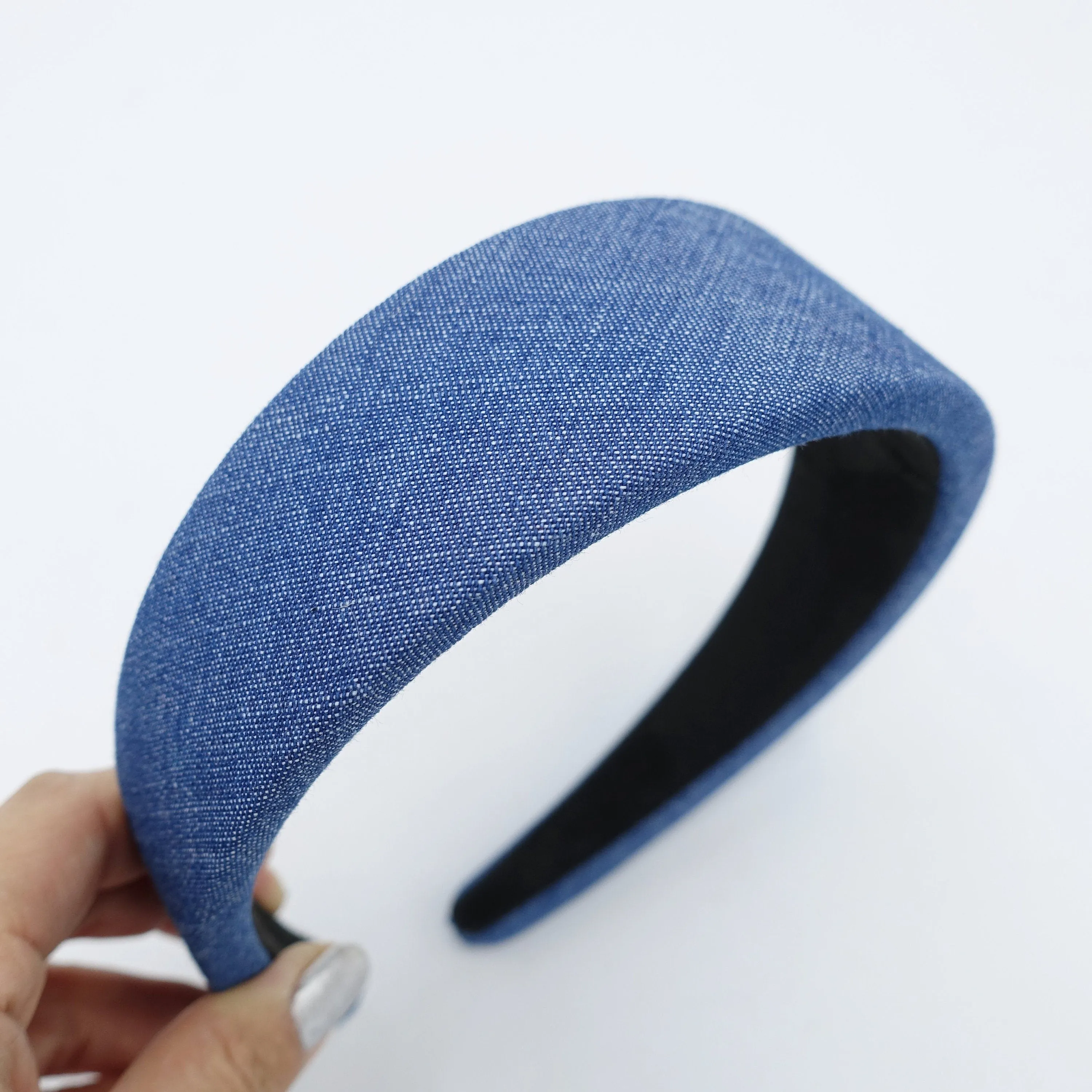 denim padded headband casual cotton hairband for women