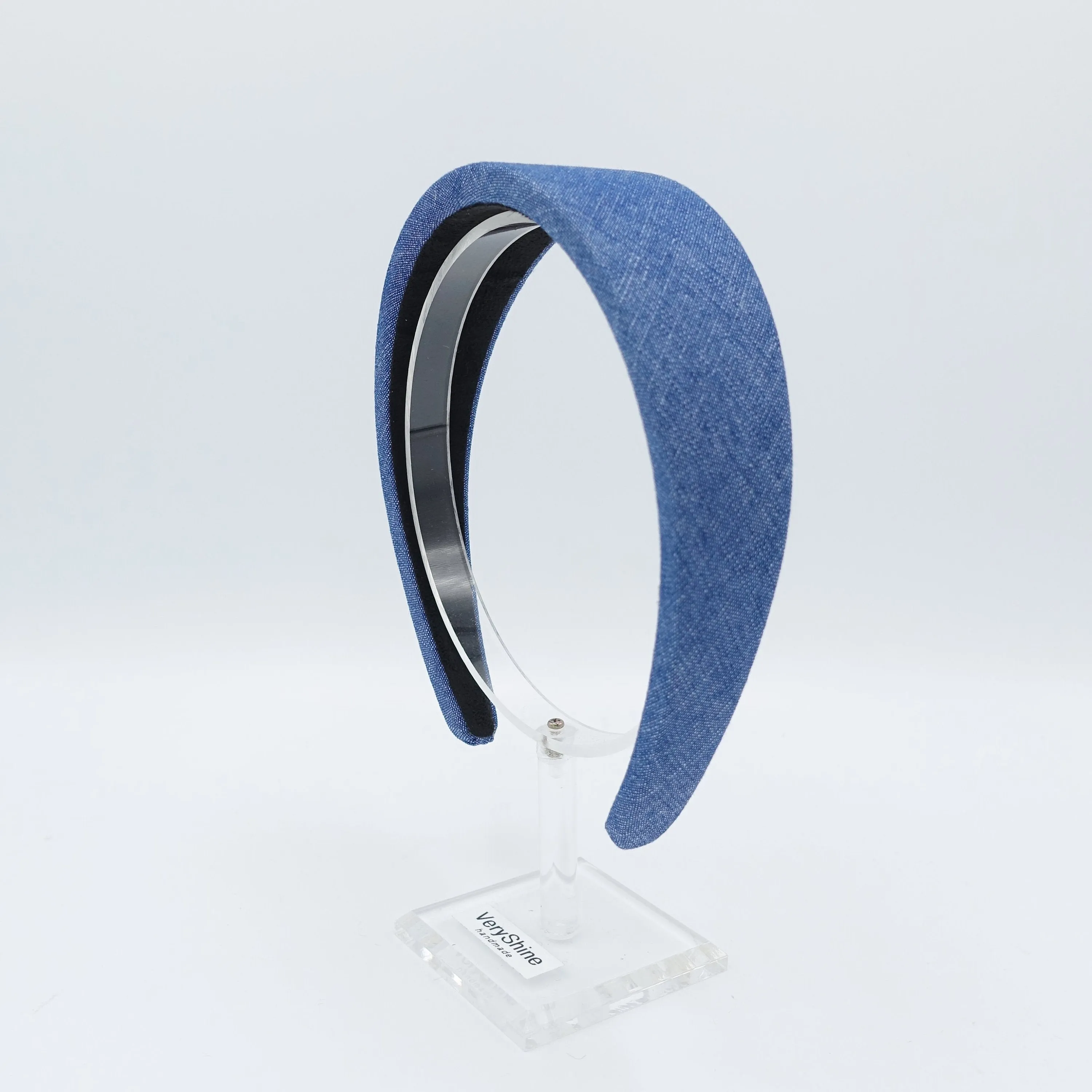 denim padded headband casual cotton hairband for women