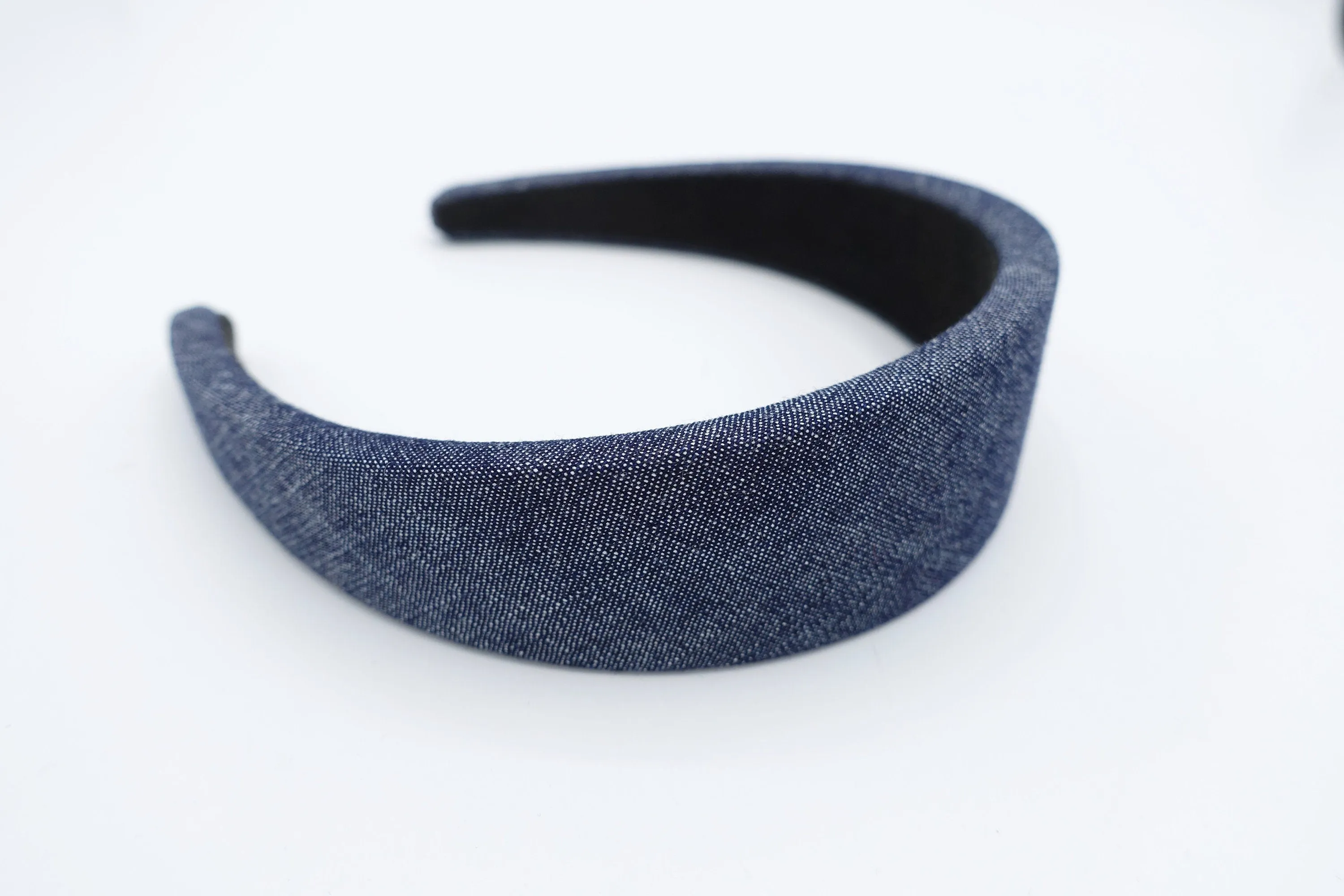 denim padded headband casual cotton hairband for women