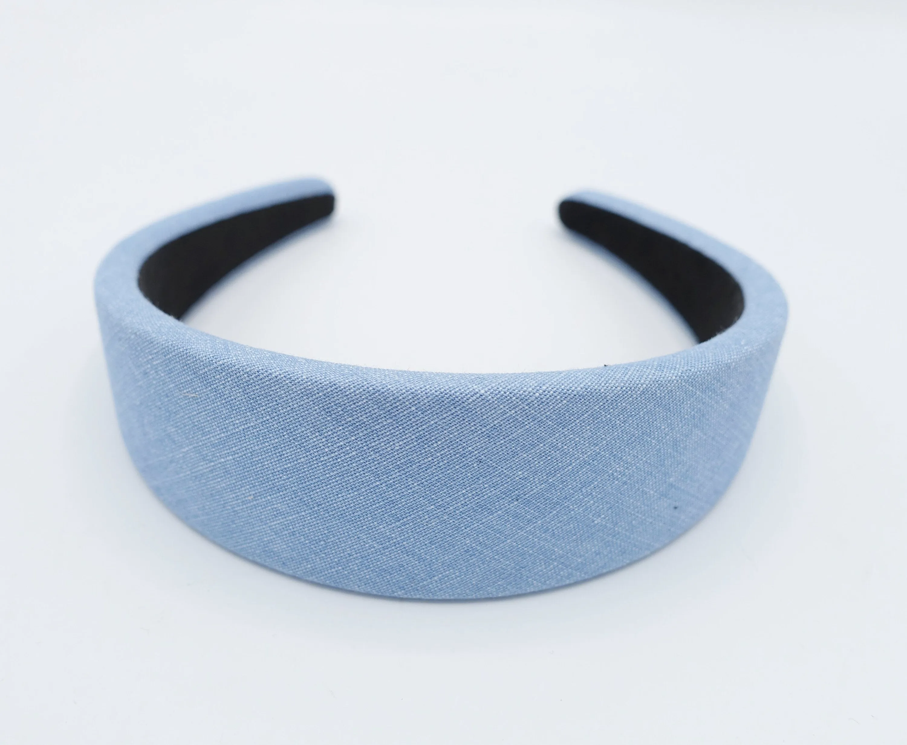 denim padded headband casual cotton hairband for women