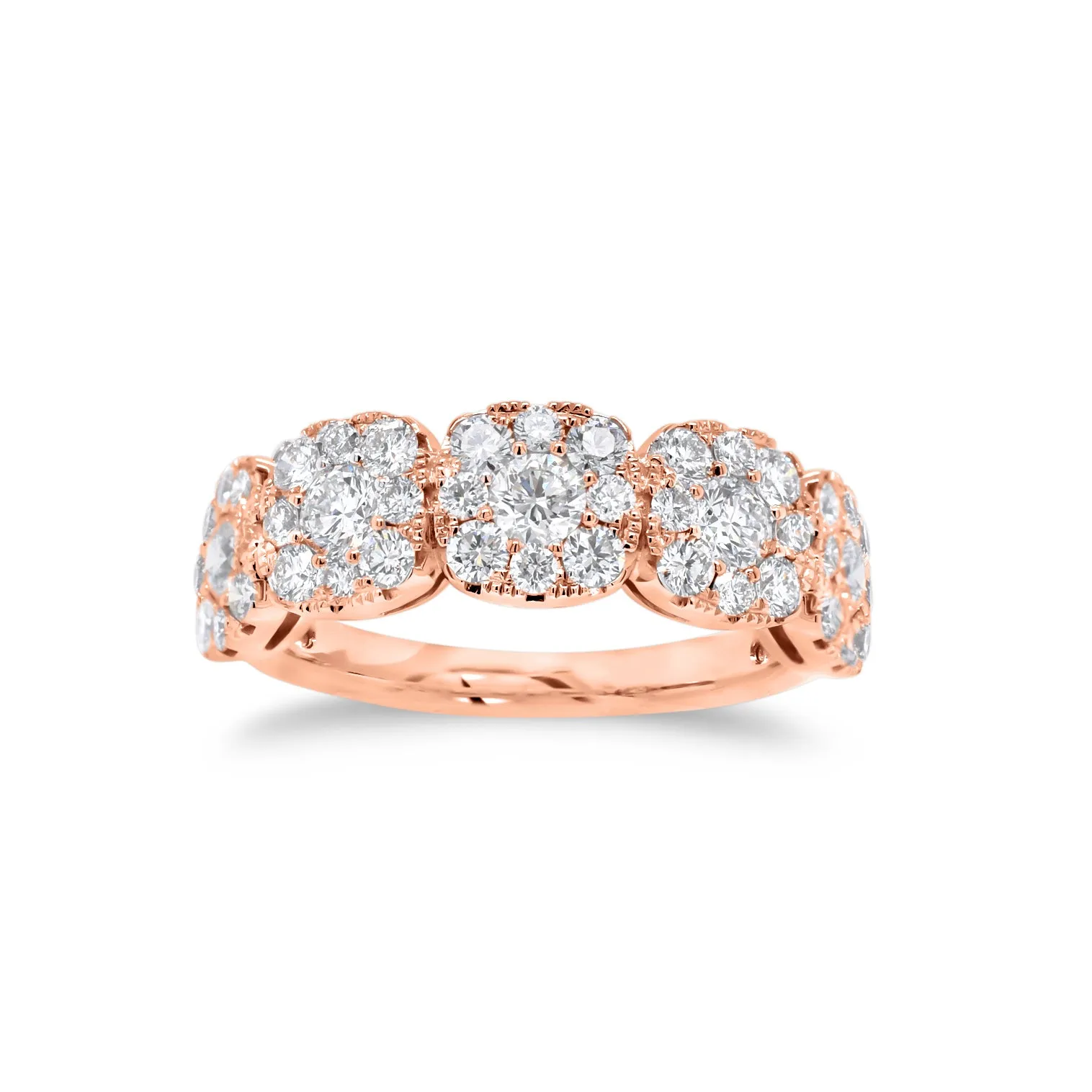 Diamond Cushion Wedding Band