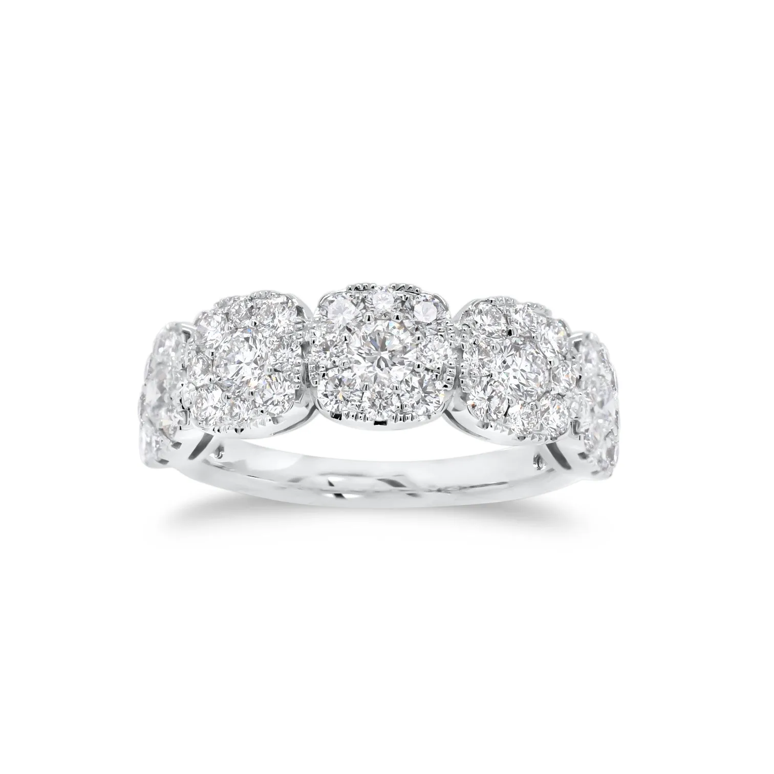 Diamond Cushion Wedding Band