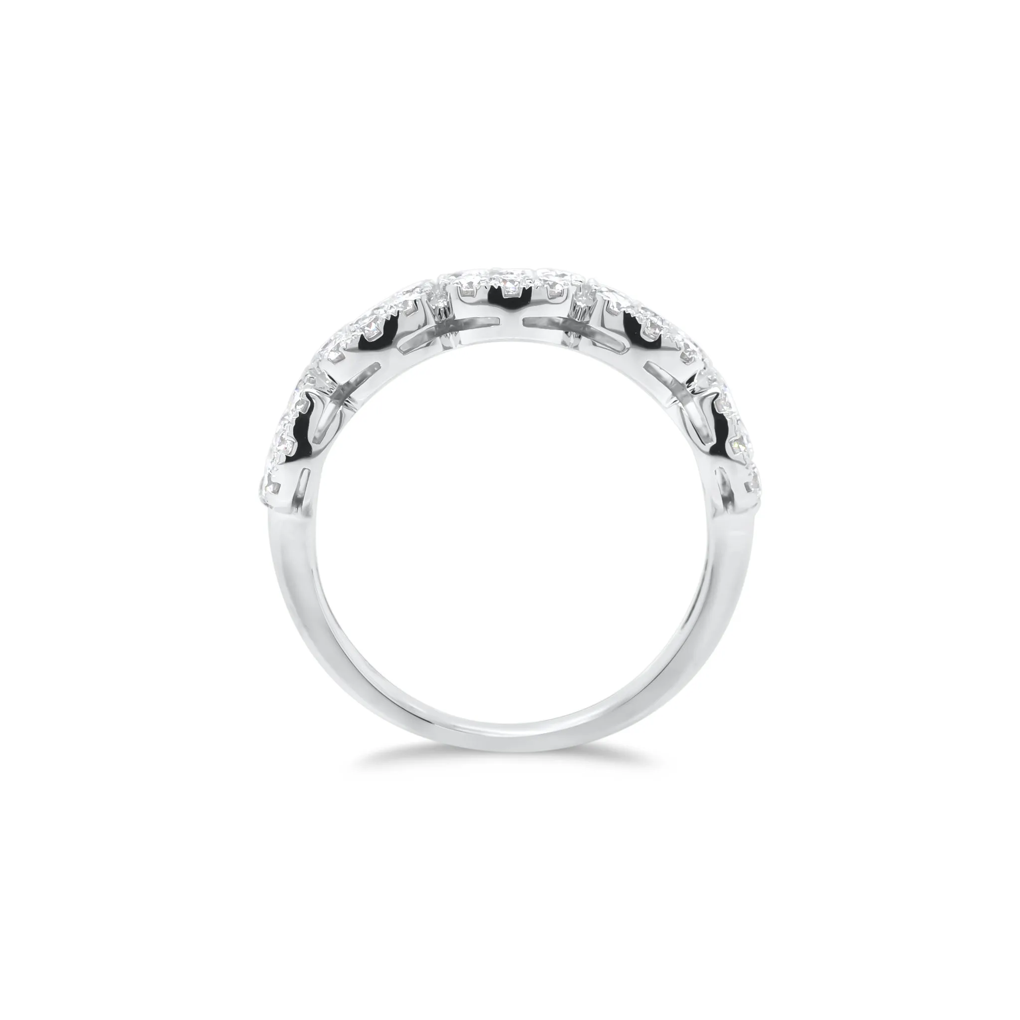 Diamond Cushion Wedding Band