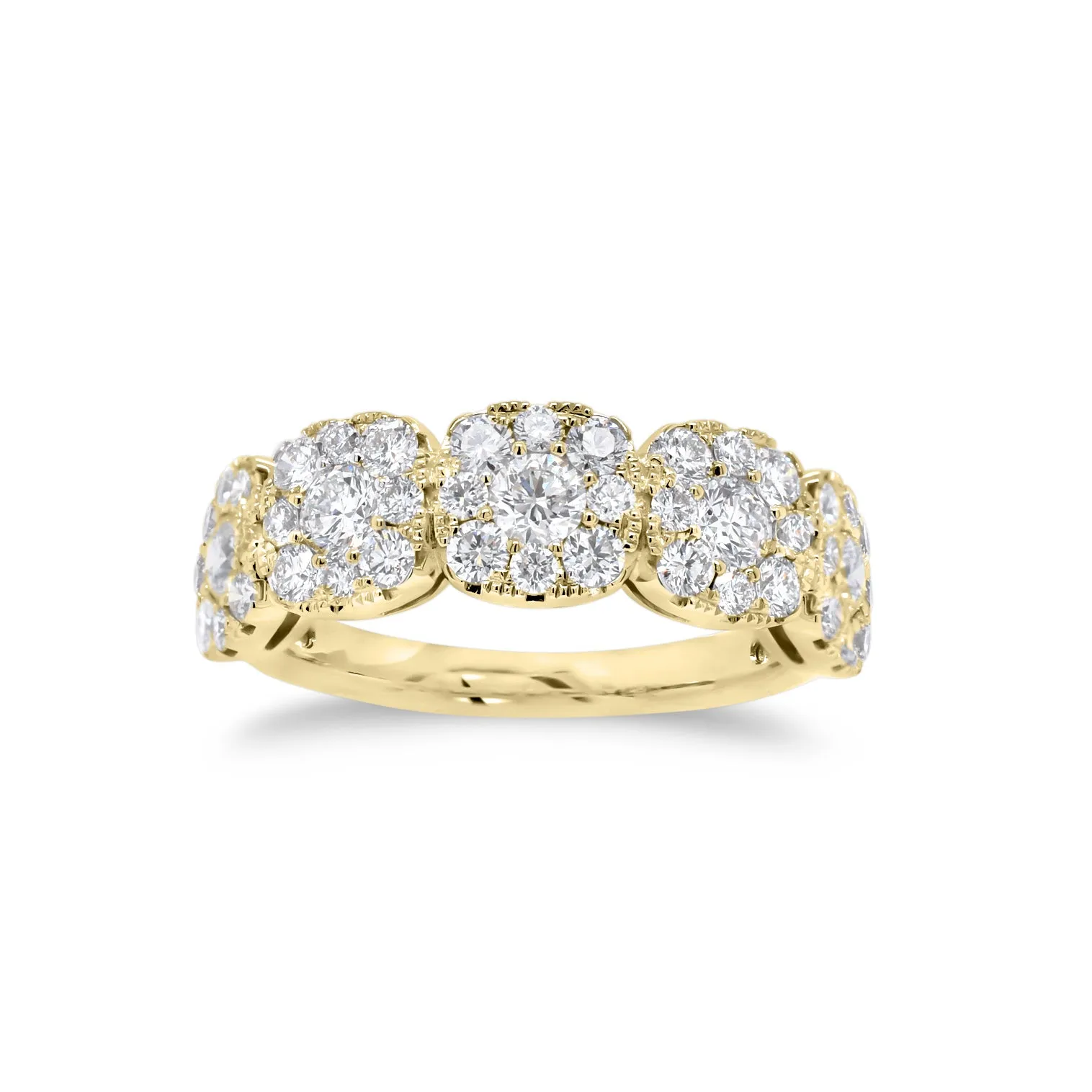 Diamond Cushion Wedding Band