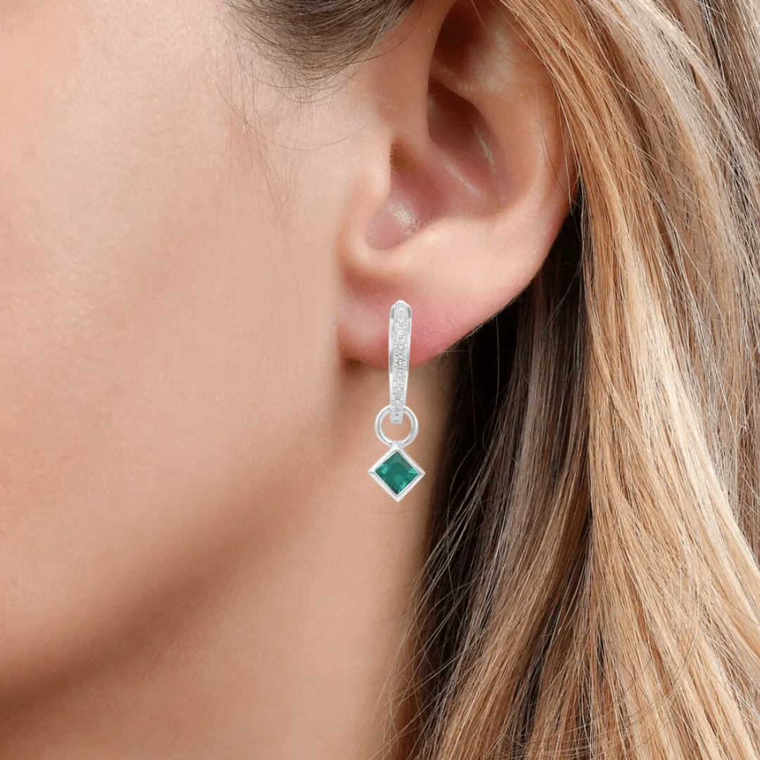 Emerald Princess Earrings - WG