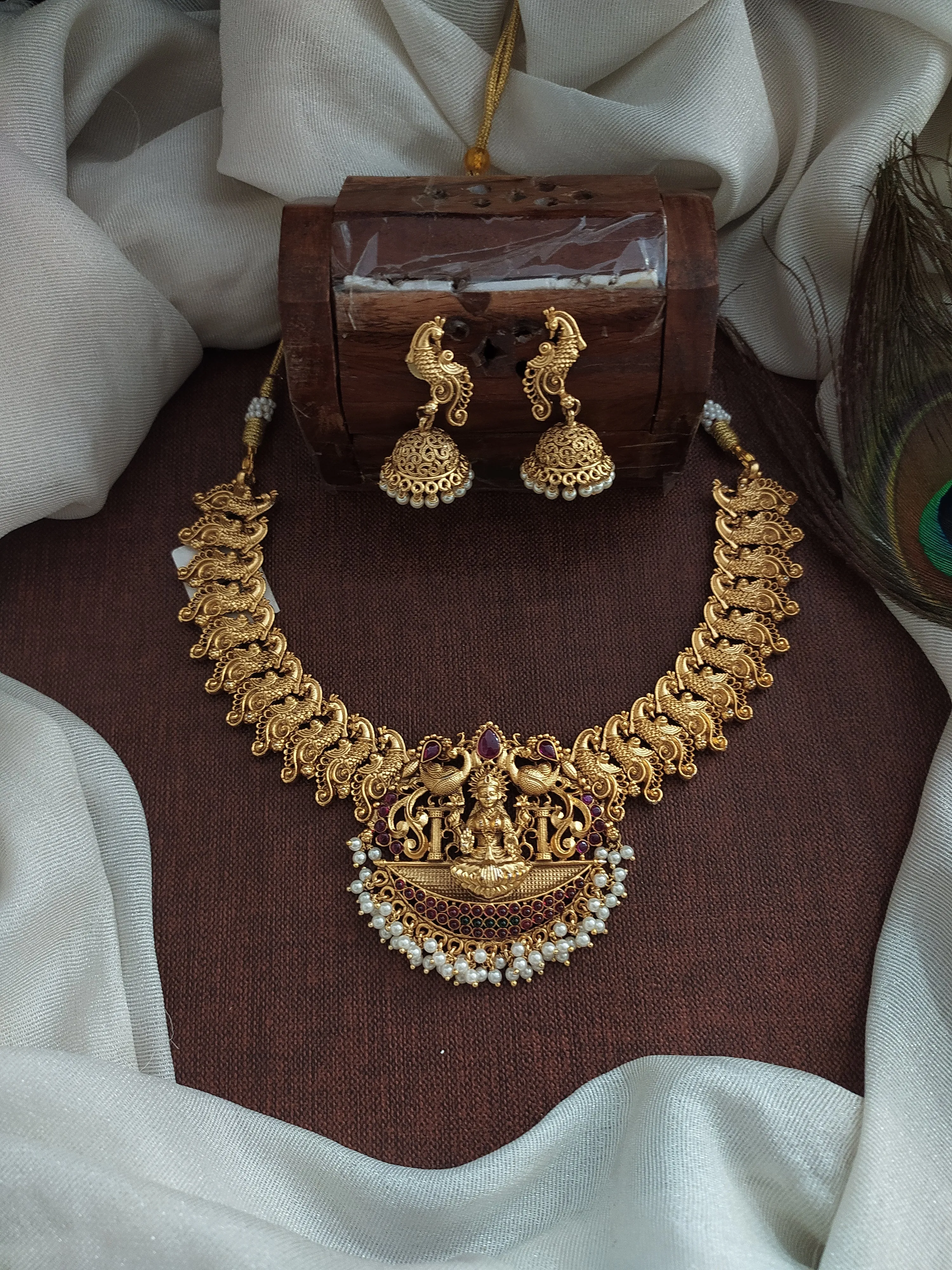 Eternal Goddess Lakshmi Grace Antique Necklace Set