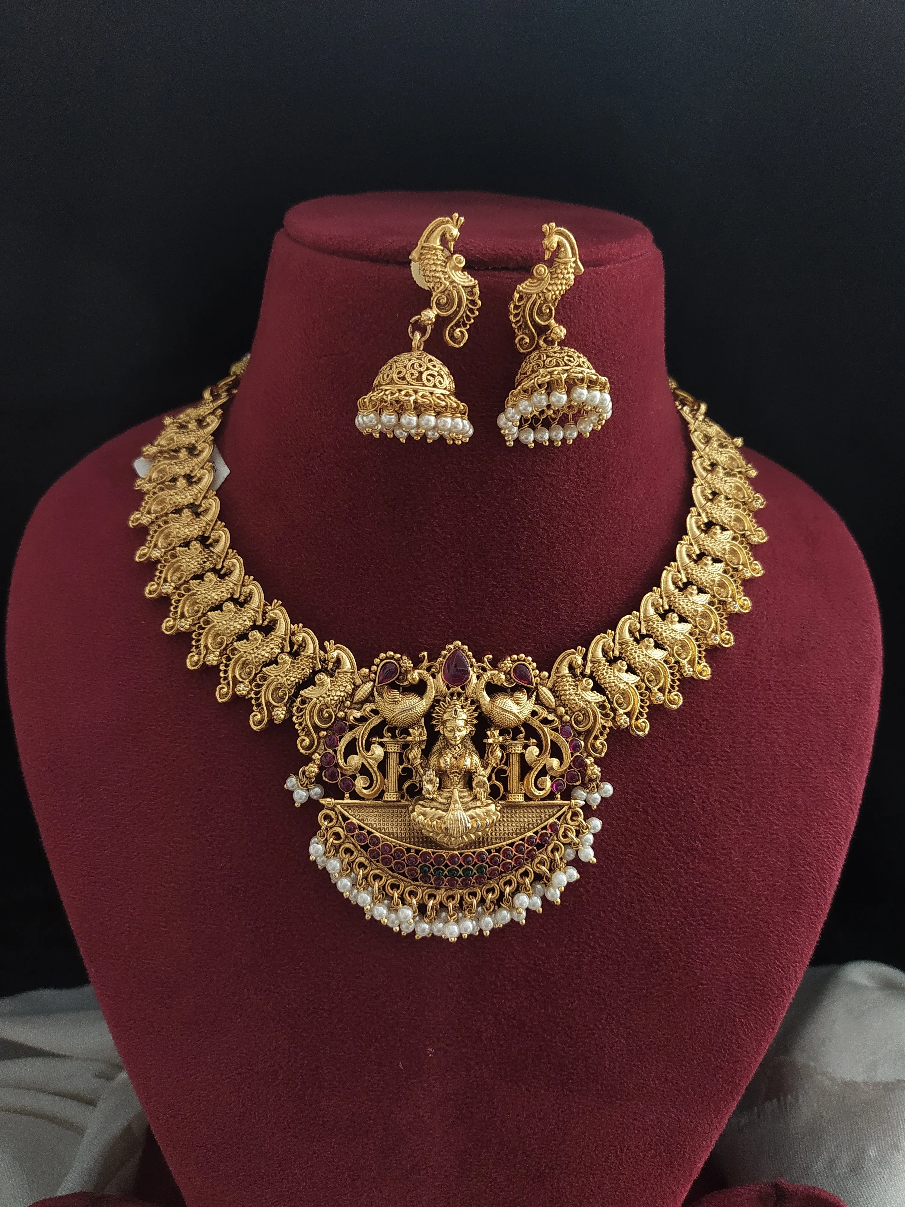 Eternal Goddess Lakshmi Grace Antique Necklace Set